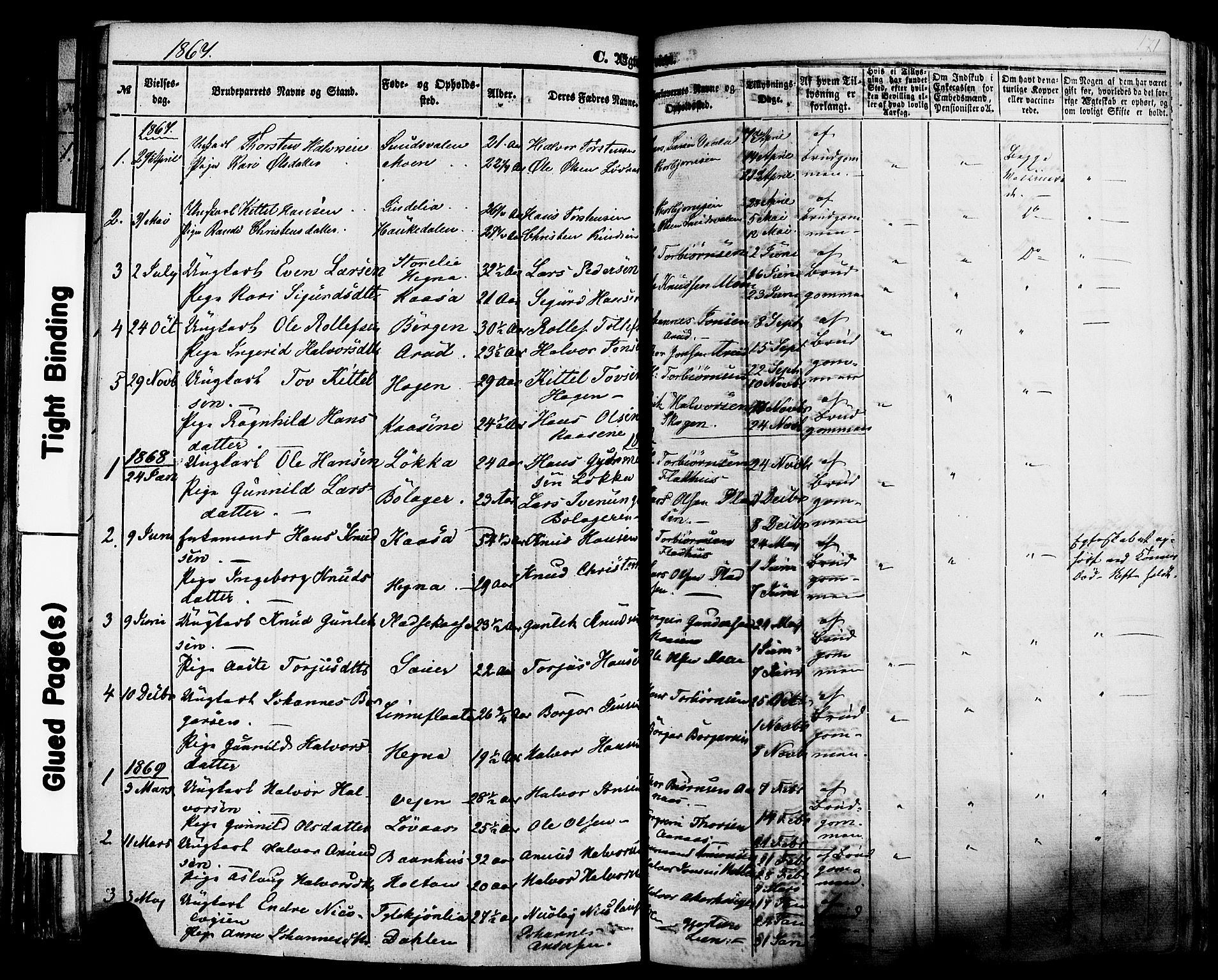 Sauherad kirkebøker, AV/SAKO-A-298/F/Fa/L0007: Parish register (official) no. I 7, 1851-1873, p. 171