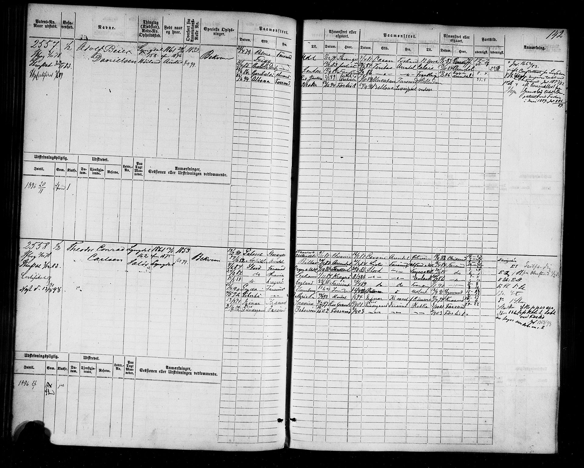 Farsund mønstringskrets, AV/SAK-2031-0017/F/Fb/L0004: Hovedrulle nr 2275-3040, M-7, 1875-1915, p. 145