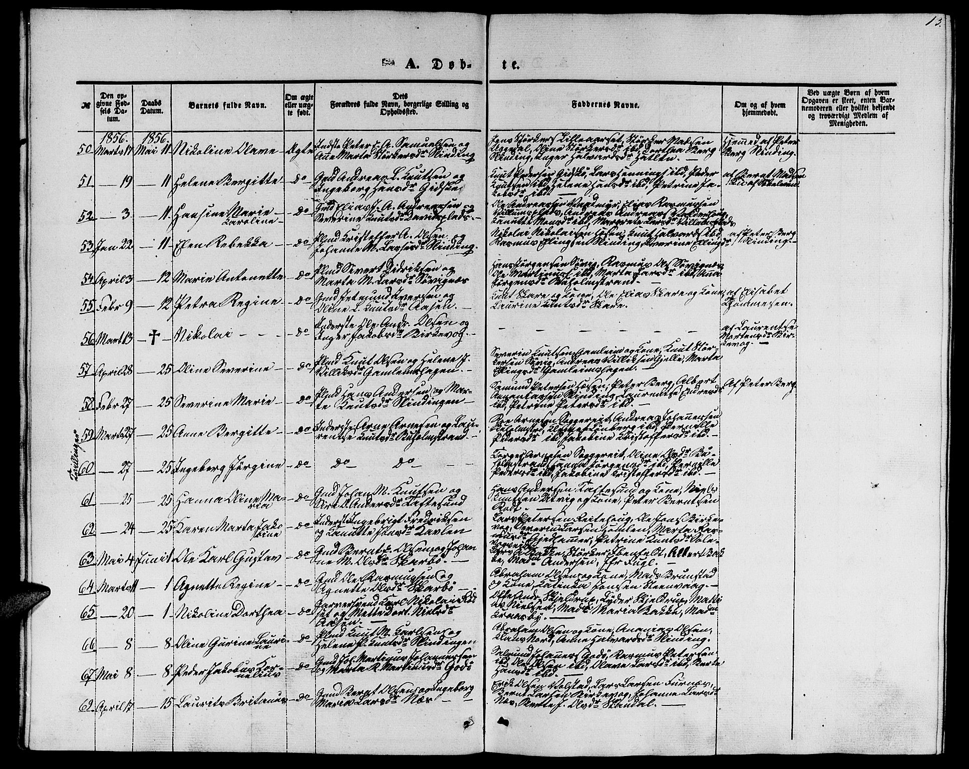 Ministerialprotokoller, klokkerbøker og fødselsregistre - Møre og Romsdal, AV/SAT-A-1454/528/L0427: Parish register (copy) no. 528C08, 1855-1864, p. 13