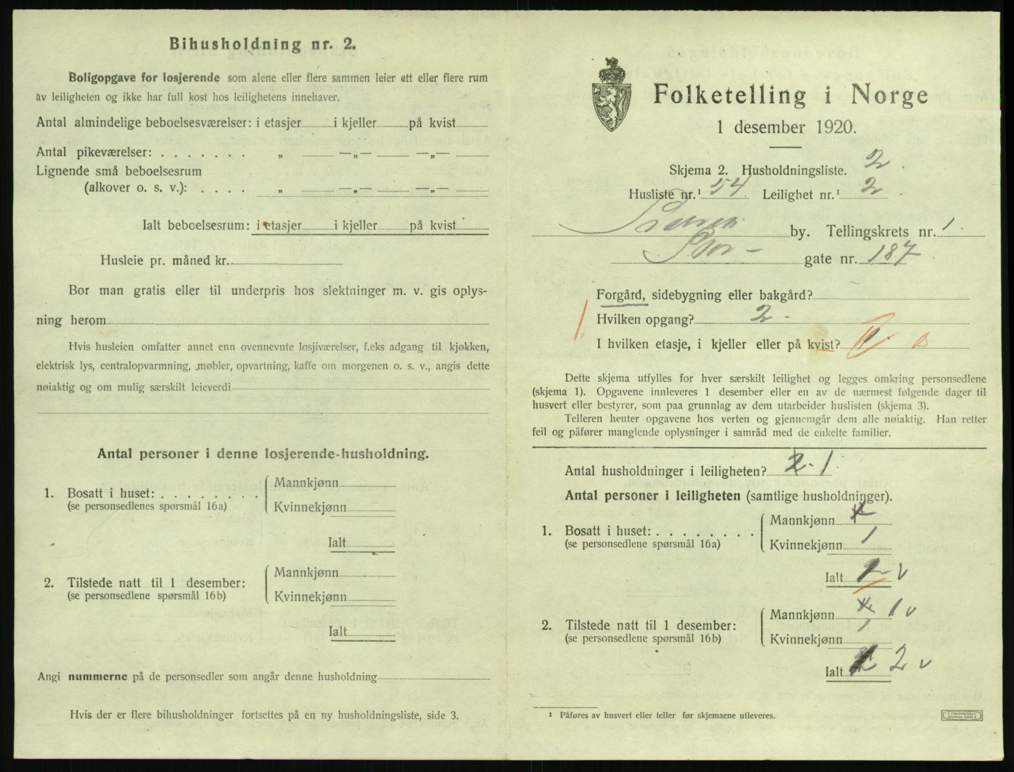 SAKO, 1920 census for Svelvik, 1920, p. 1003