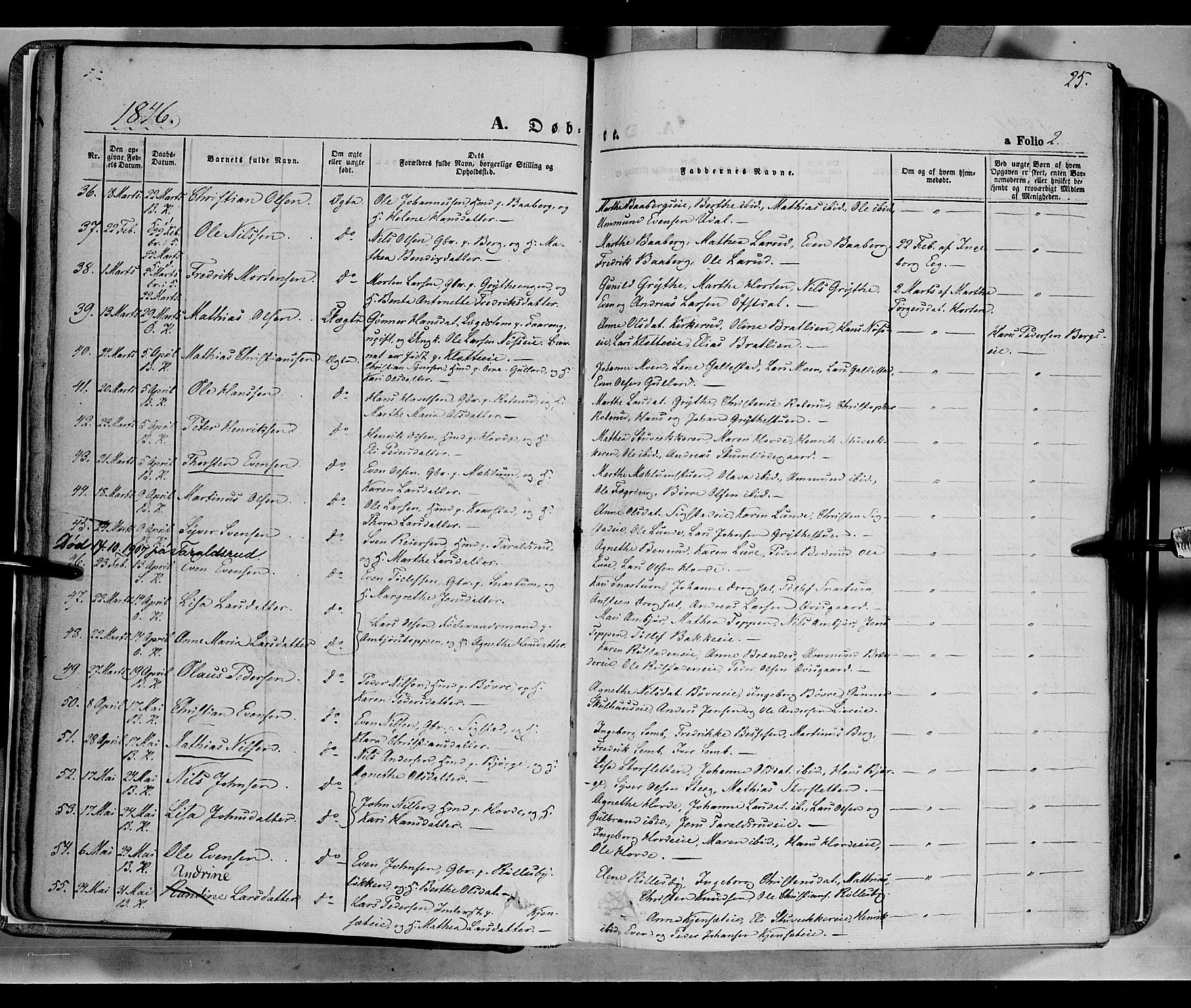 Biri prestekontor, AV/SAH-PREST-096/H/Ha/Haa/L0005: Parish register (official) no. 5, 1843-1854, p. 25