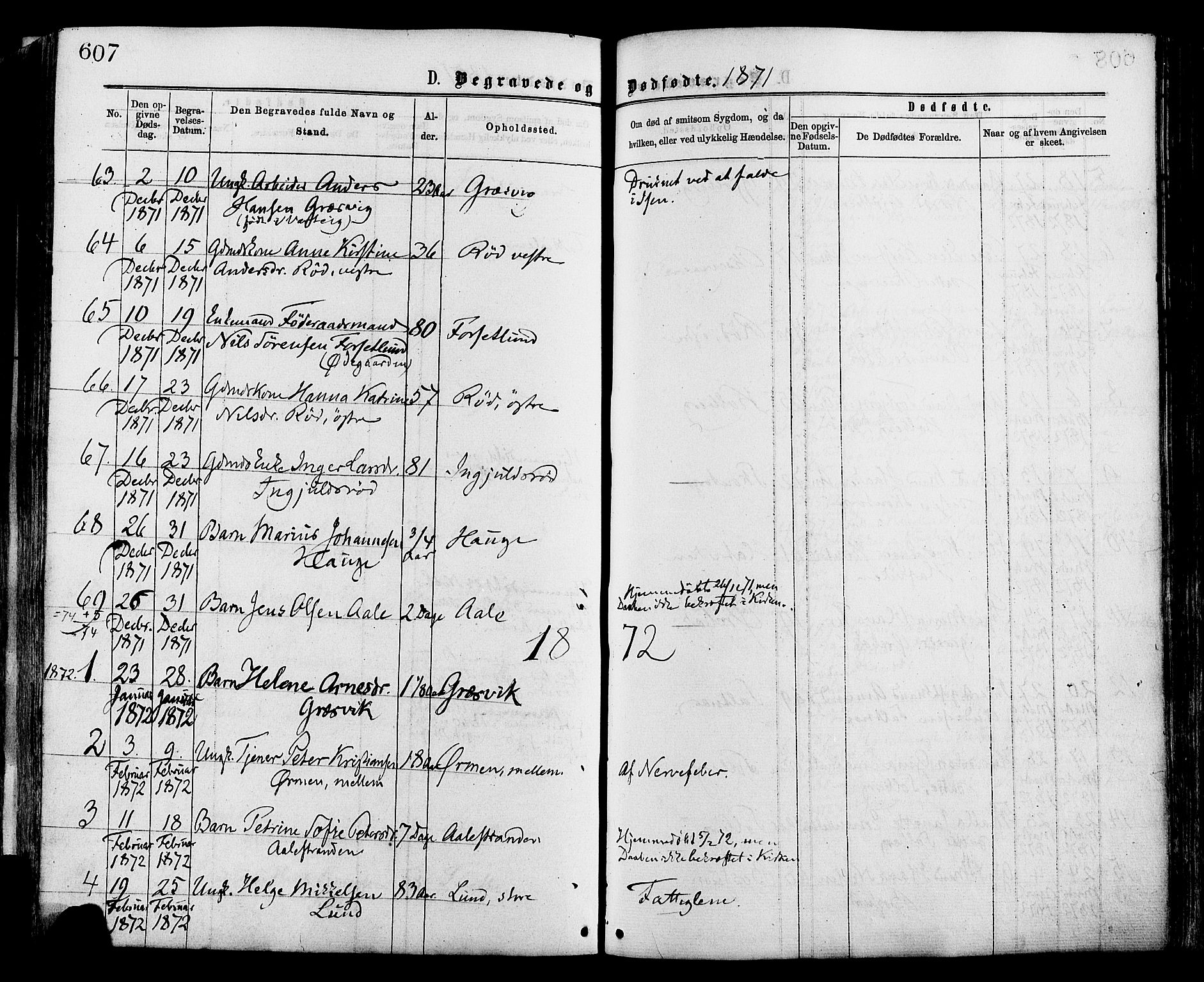 Onsøy prestekontor Kirkebøker, SAO/A-10914/F/Fa/L0004: Parish register (official) no. I 4, 1861-1877, p. 607