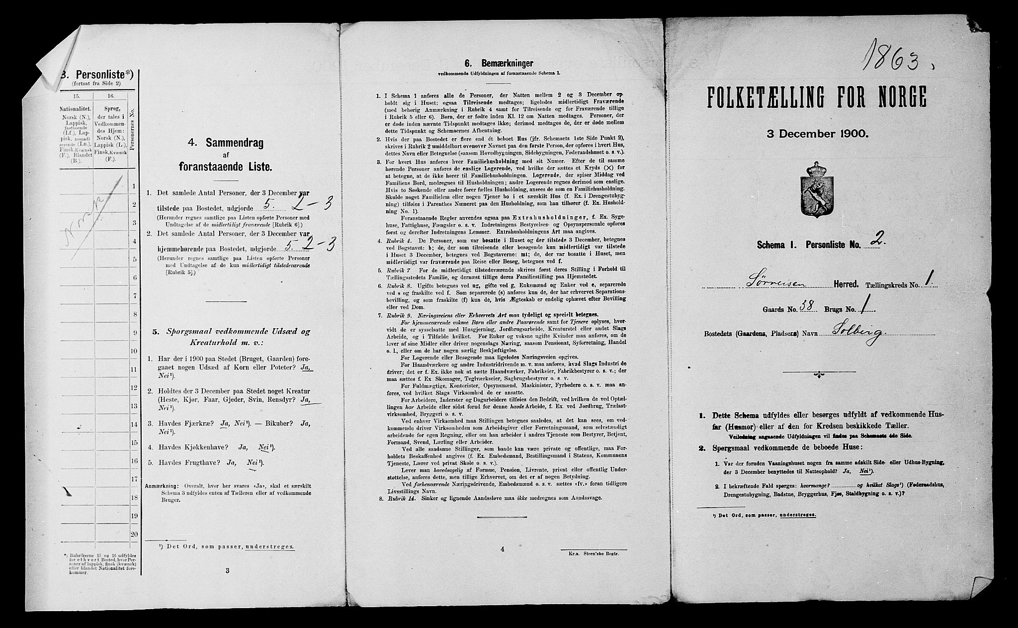 SATØ, 1900 census for Sørreisa, 1900, p. 23