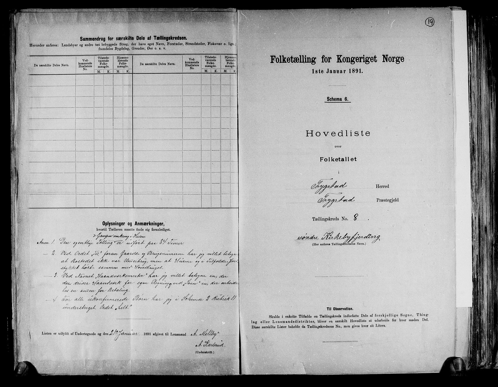 RA, 1891 Census for 0122 Trøgstad, 1891, p. 19