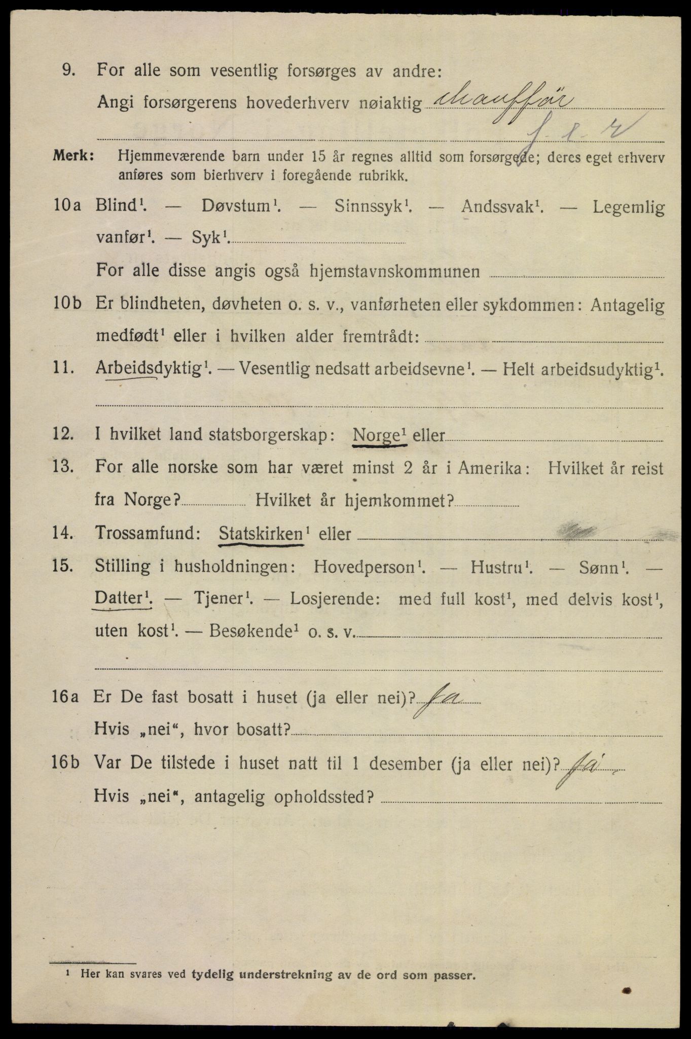 SAKO, 1920 census for Kongsberg, 1920, p. 12961