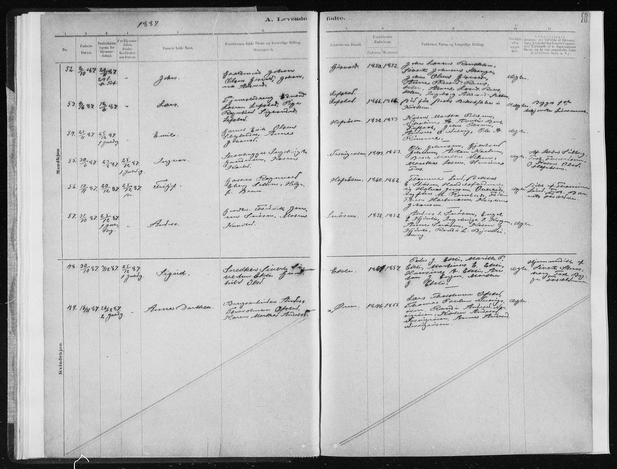 Ministerialprotokoller, klokkerbøker og fødselsregistre - Sør-Trøndelag, AV/SAT-A-1456/668/L0818: Parish register (copy) no. 668C07, 1885-1898, p. 28