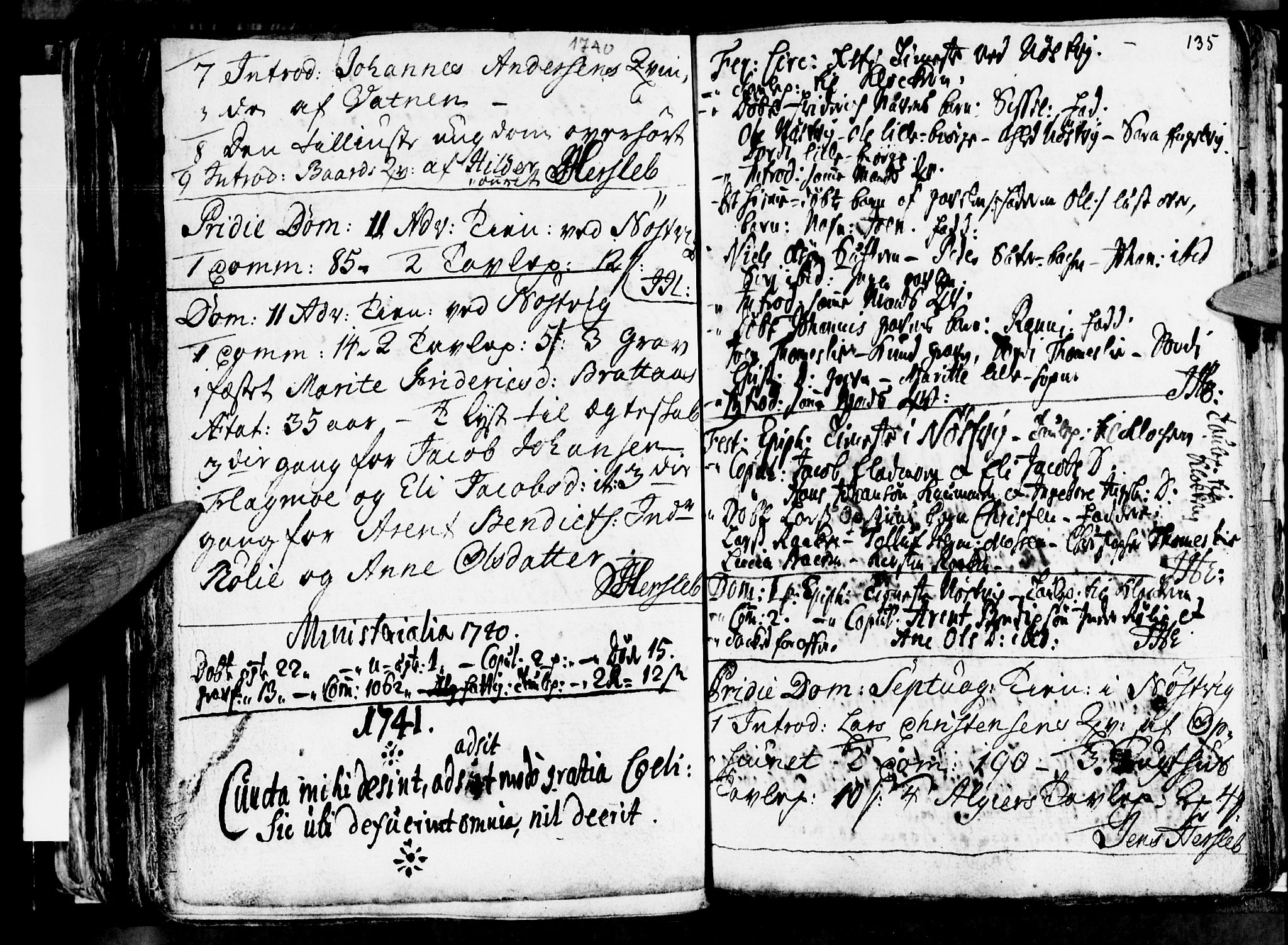 Ministerialprotokoller, klokkerbøker og fødselsregistre - Nordland, AV/SAT-A-1459/814/L0221: Parish register (official) no. 814A02, 1718-1762, p. 135