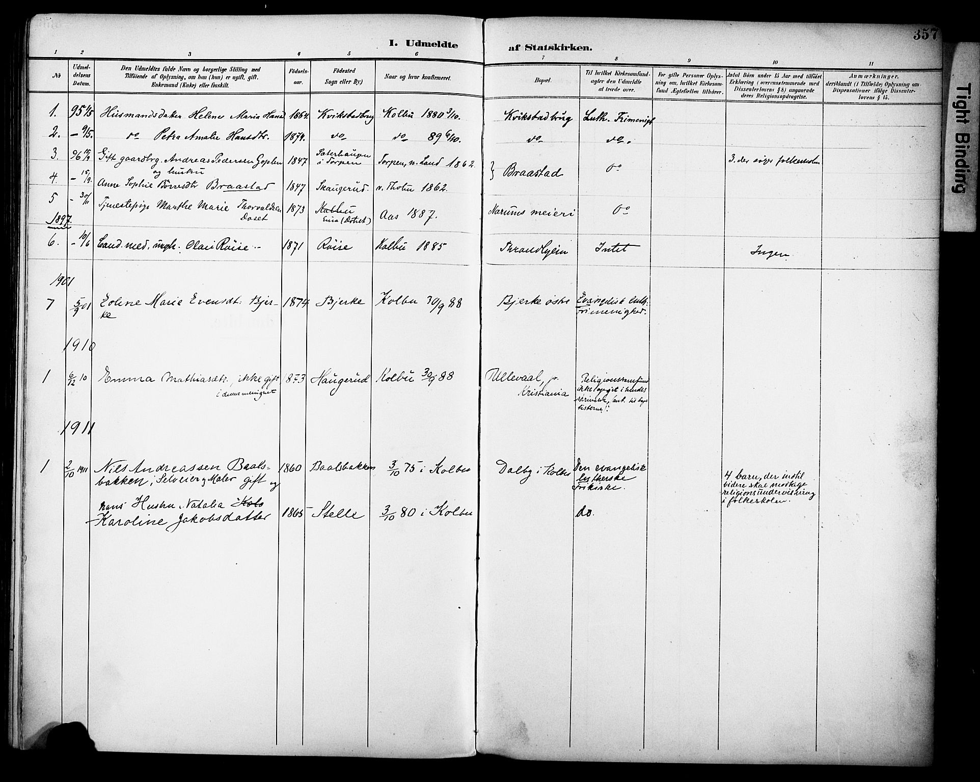 Vestre Toten prestekontor, SAH/PREST-108/H/Ha/Haa/L0013: Parish register (official) no. 13, 1895-1911, p. 357