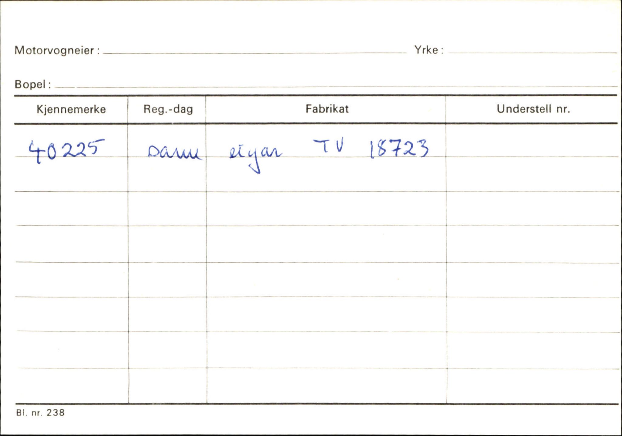 Statens vegvesen, Sogn og Fjordane vegkontor, SAB/A-5301/4/F/L0130: Eigarregister Eid T-Å. Høyanger A-O, 1945-1975, p. 2170