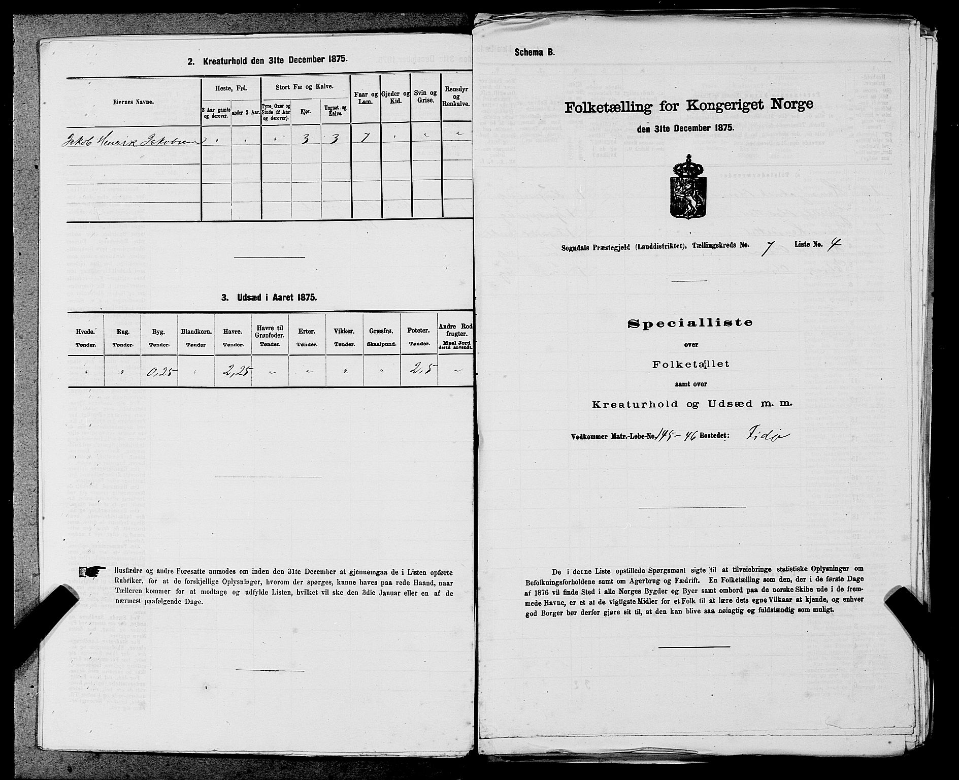 SAST, 1875 census for 1111L Sokndal/Sokndal, 1875, p. 570