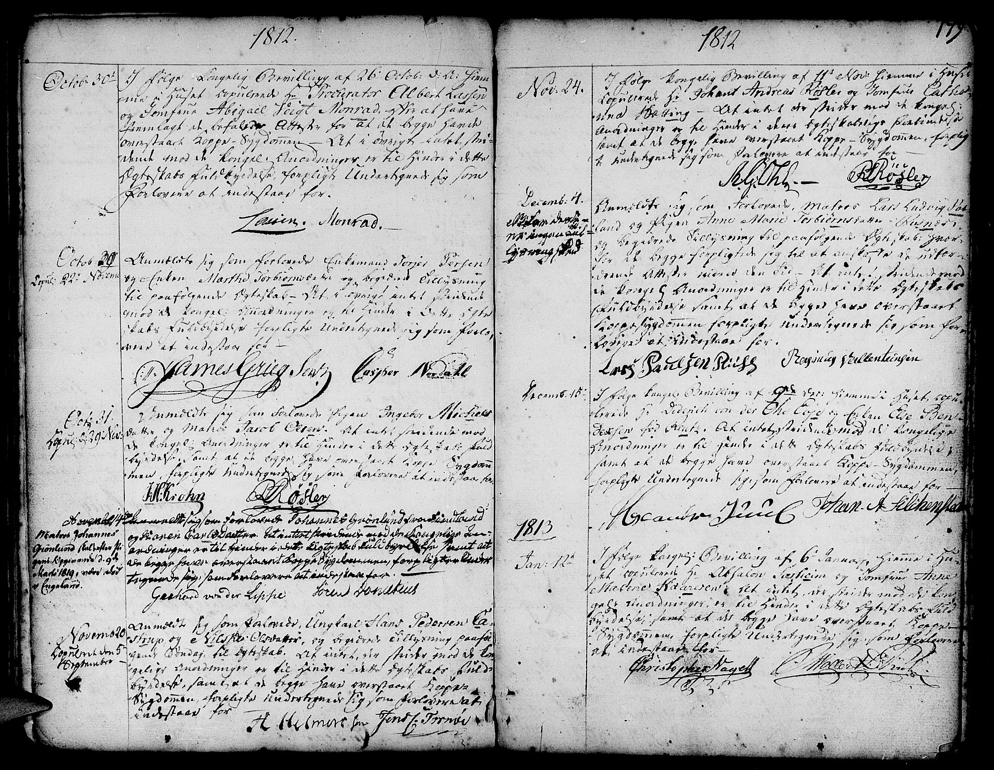 Nykirken Sokneprestembete, SAB/A-77101/H/Haa/L0008: Parish register (official) no. A 8, 1776-1814, p. 179