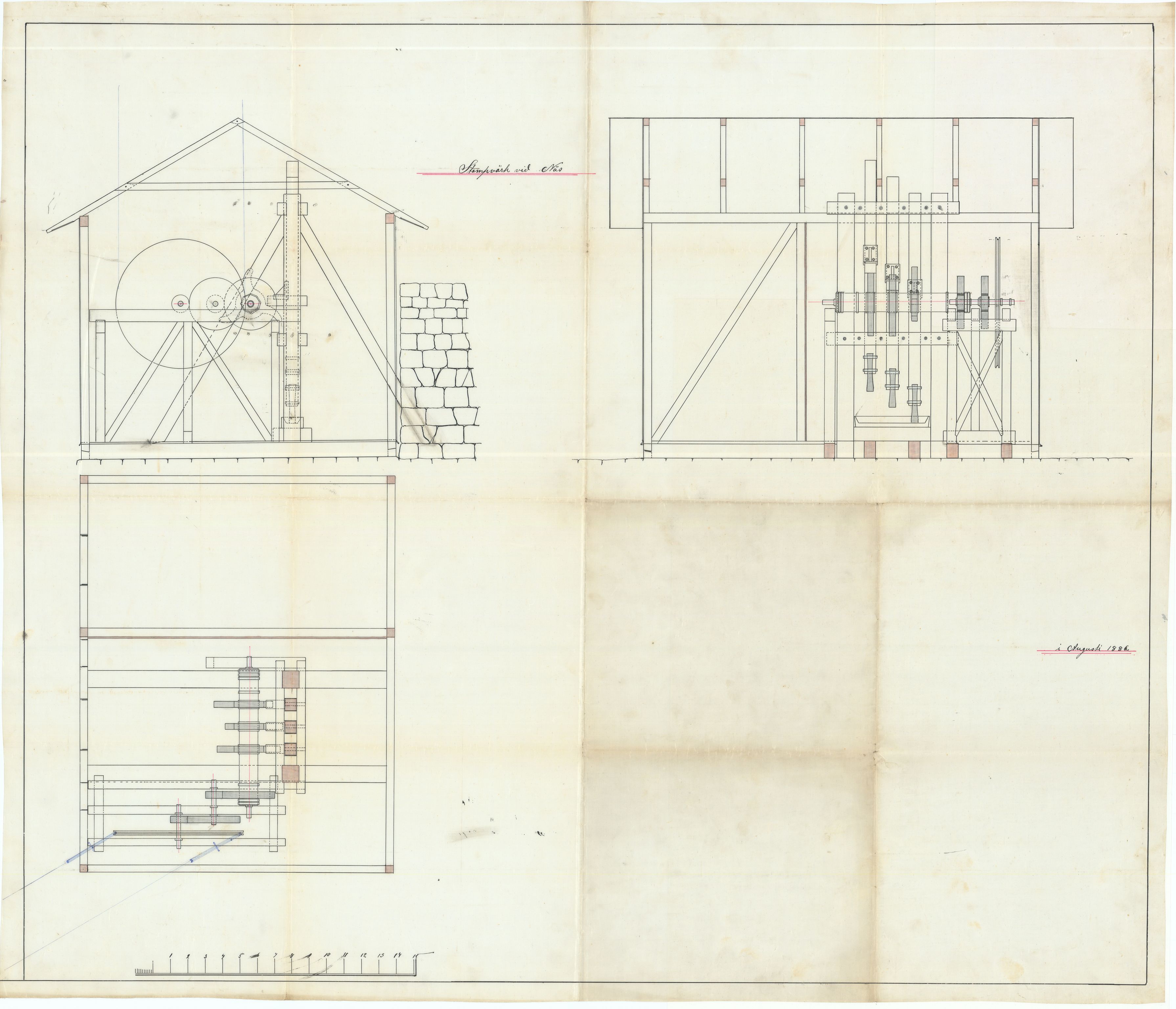 Jacob Aall & Søn AS, NESJ/NJM-007/07/L0003: Stompväsk vid Næs, august 1886, 1886