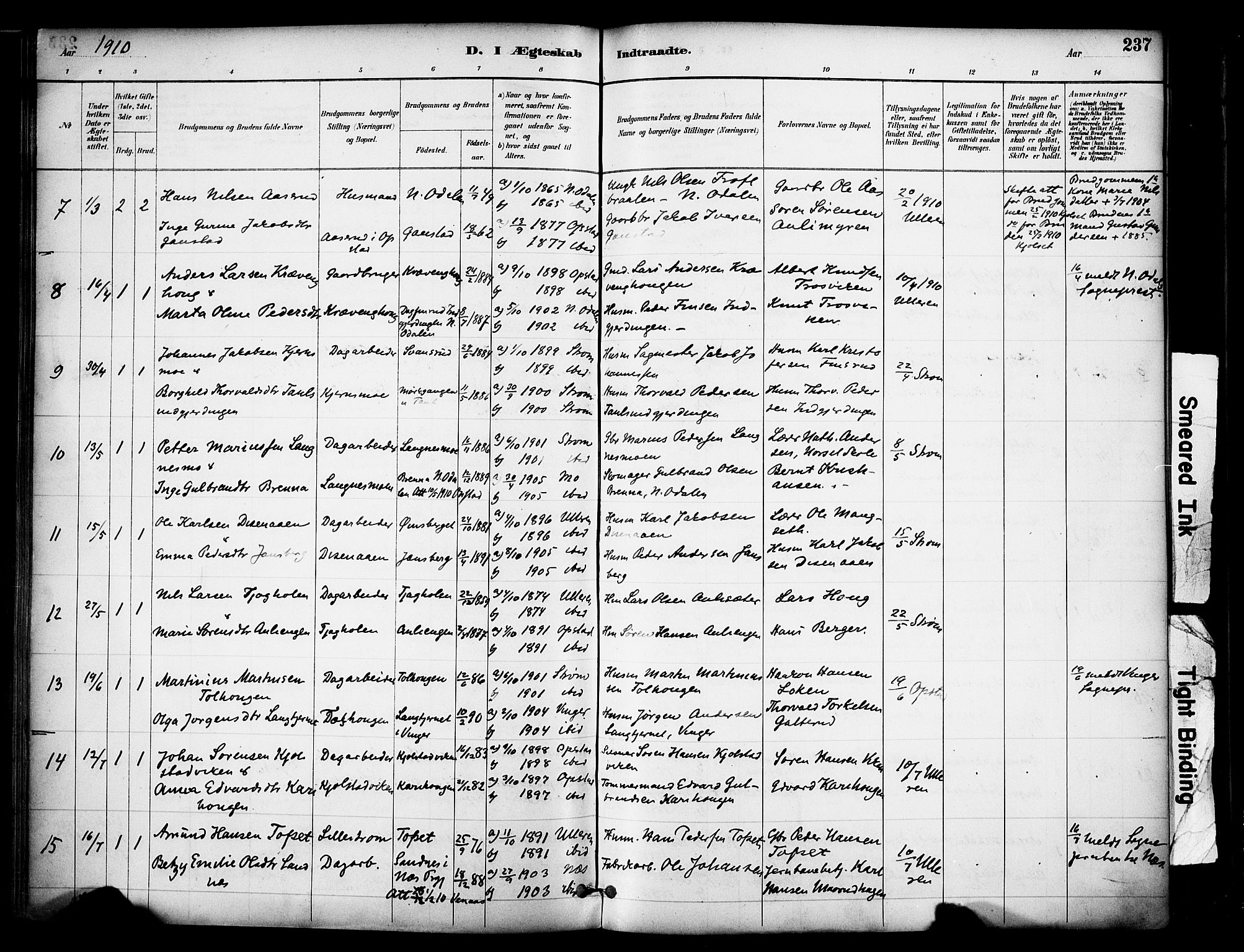 Sør-Odal prestekontor, AV/SAH-PREST-030/H/Ha/Haa/L0007: Parish register (official) no. 7, 1886-1925, p. 237