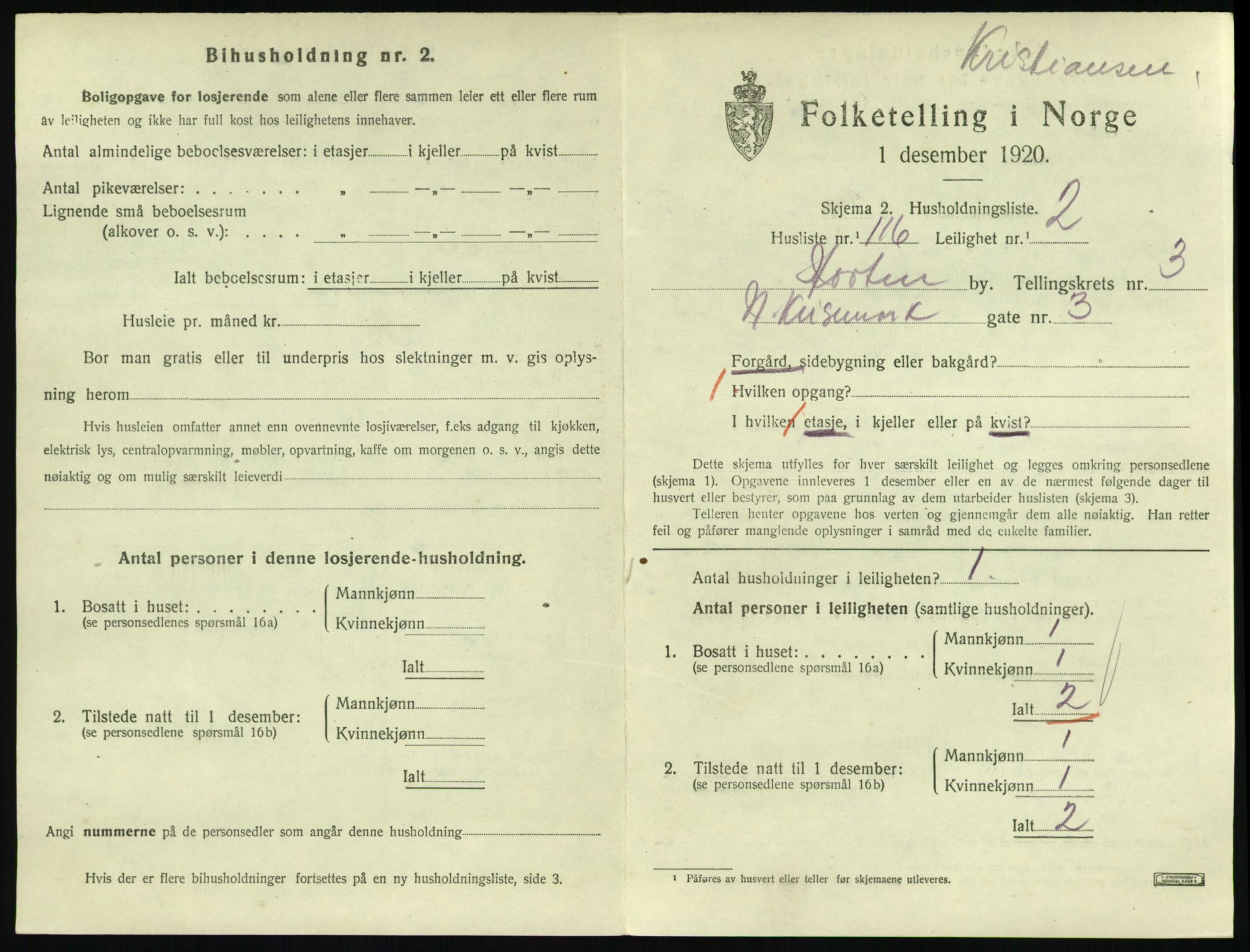 SAKO, 1920 census for Horten, 1920, p. 4523