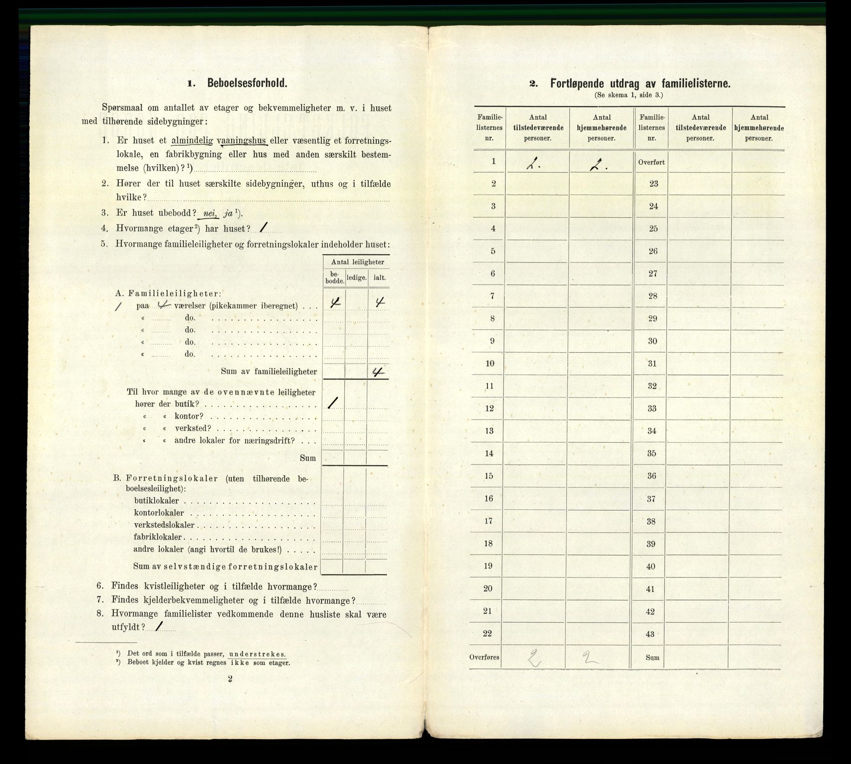 RA, 1910 census for Larvik, 1910, p. 2318