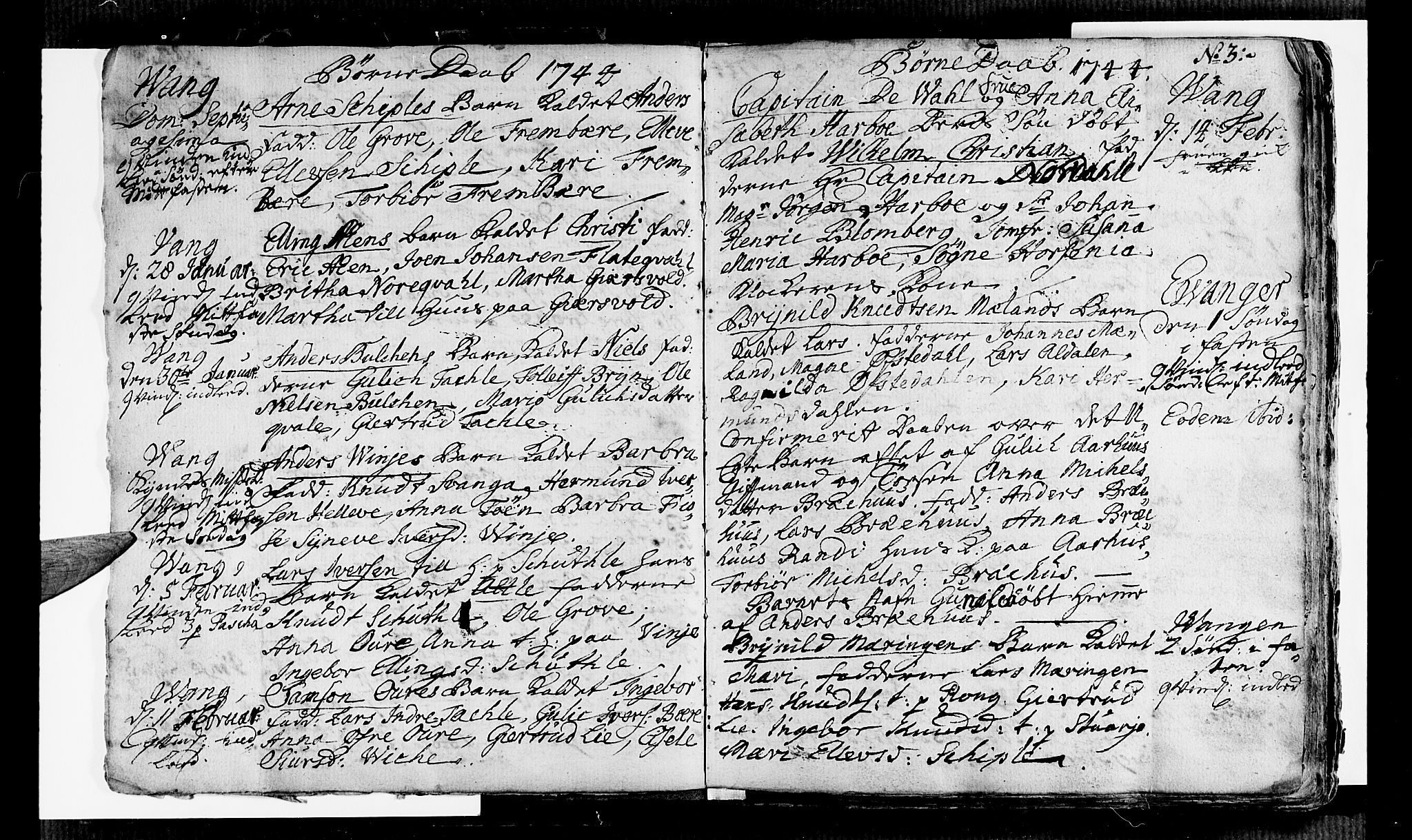 Voss sokneprestembete, AV/SAB-A-79001/H/Haa: Parish register (official) no. A 6, 1744-1752, p. 3