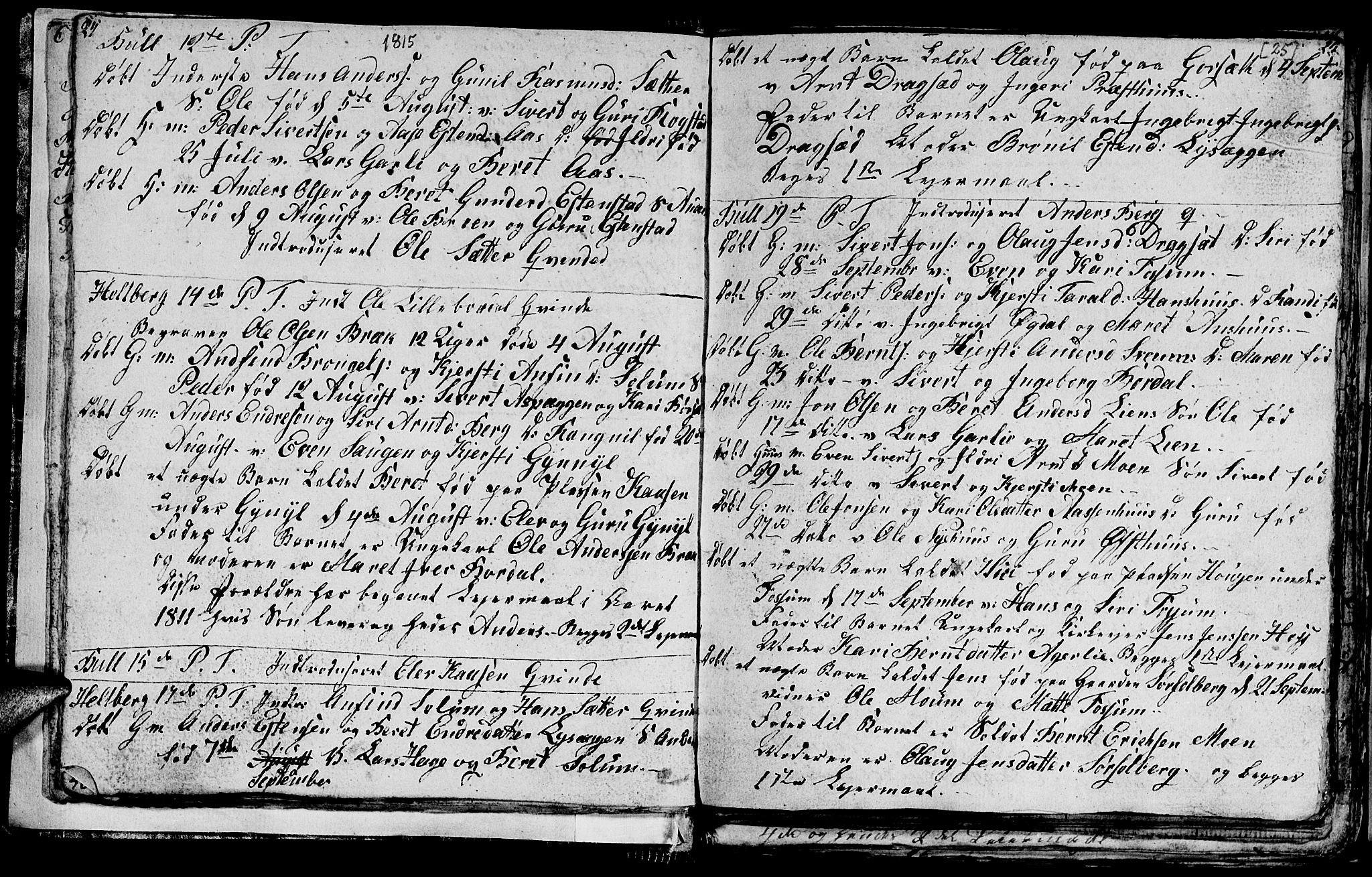 Ministerialprotokoller, klokkerbøker og fødselsregistre - Sør-Trøndelag, SAT/A-1456/689/L1042: Parish register (copy) no. 689C01, 1812-1841, p. 24-25
