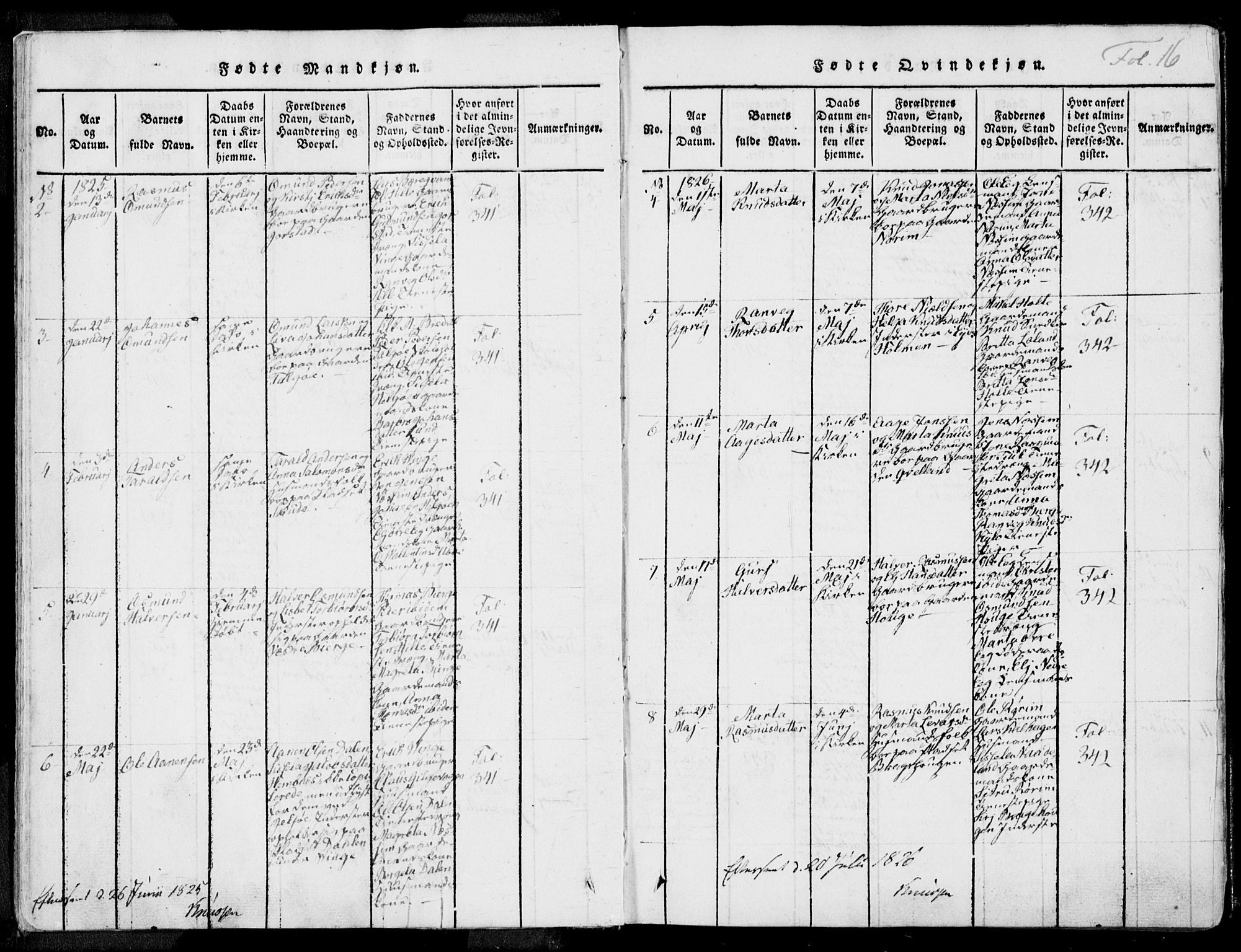 Nedstrand sokneprestkontor, AV/SAST-A-101841/01/IV: Parish register (official) no. A 7, 1816-1870, p. 16