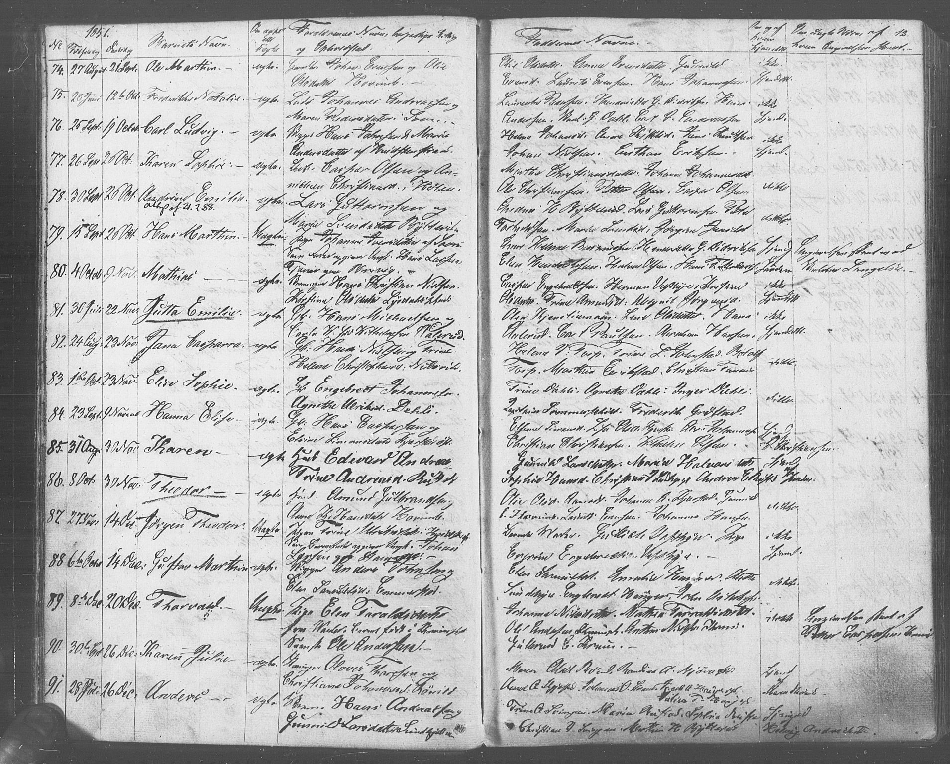 Vestby prestekontor Kirkebøker, SAO/A-10893/F/Fa/L0007: Parish register (official) no. I 7, 1850-1862, p. 12