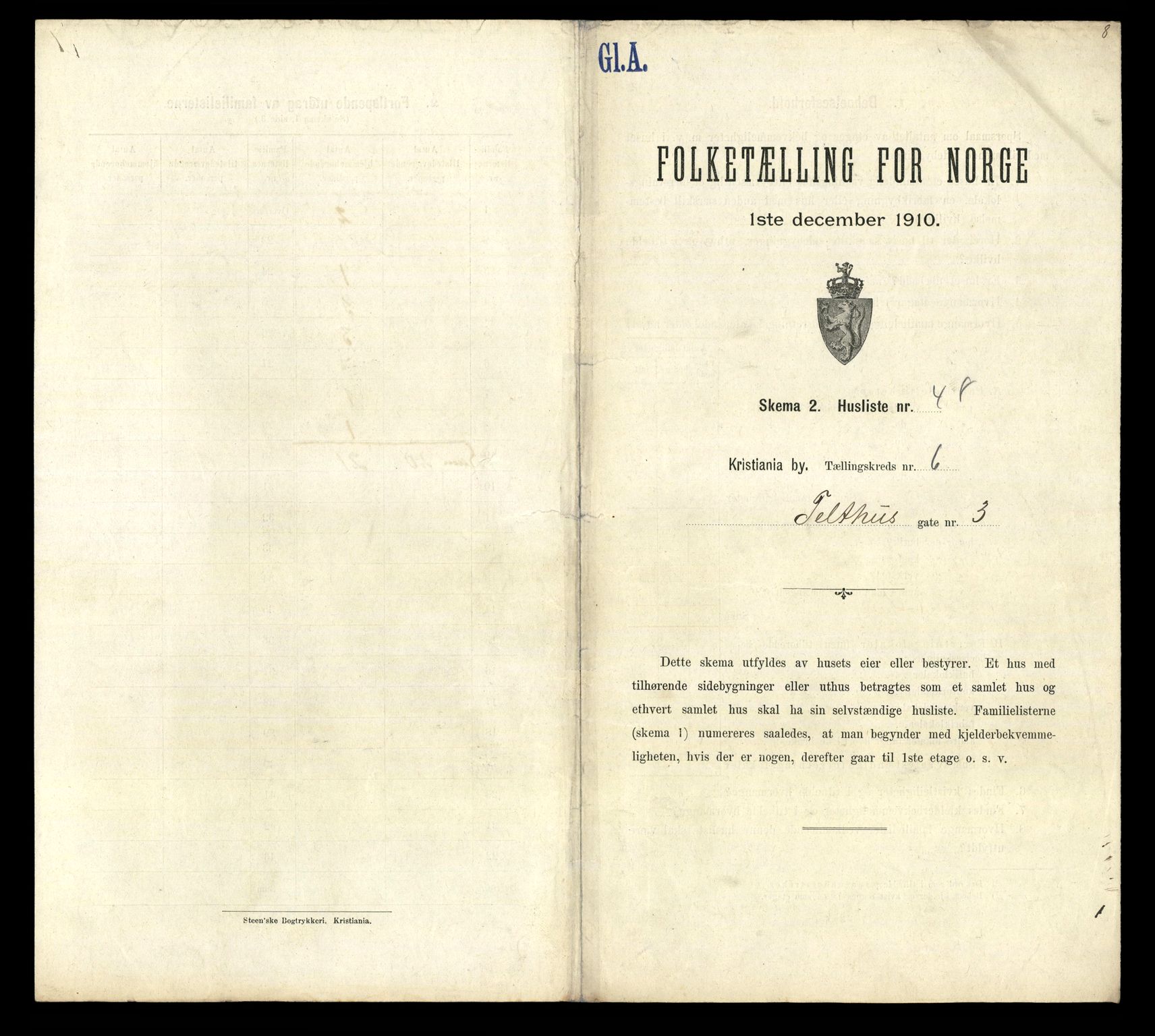 RA, 1910 census for Kristiania, 1910, p. 103437