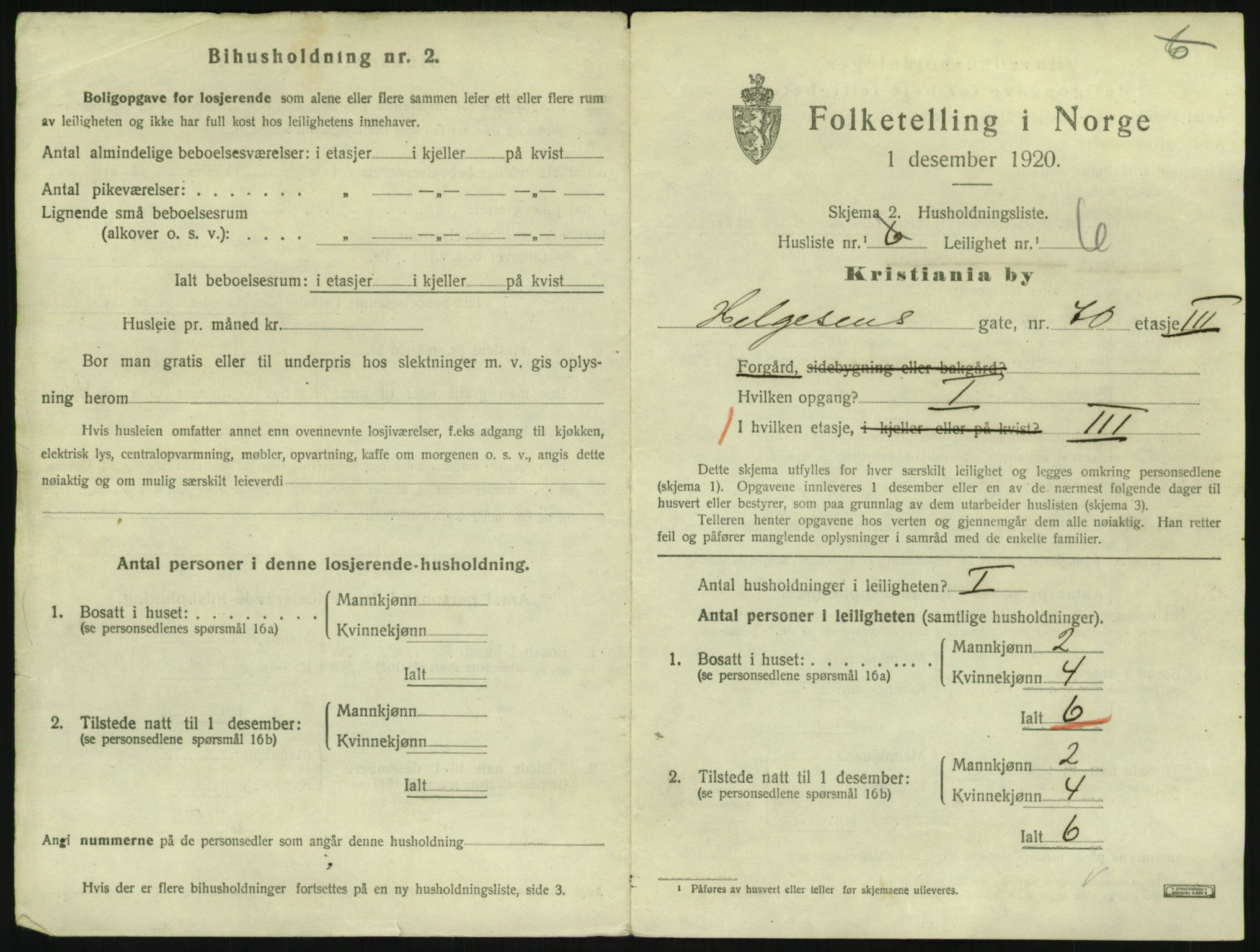 SAO, 1920 census for Kristiania, 1920, p. 39184