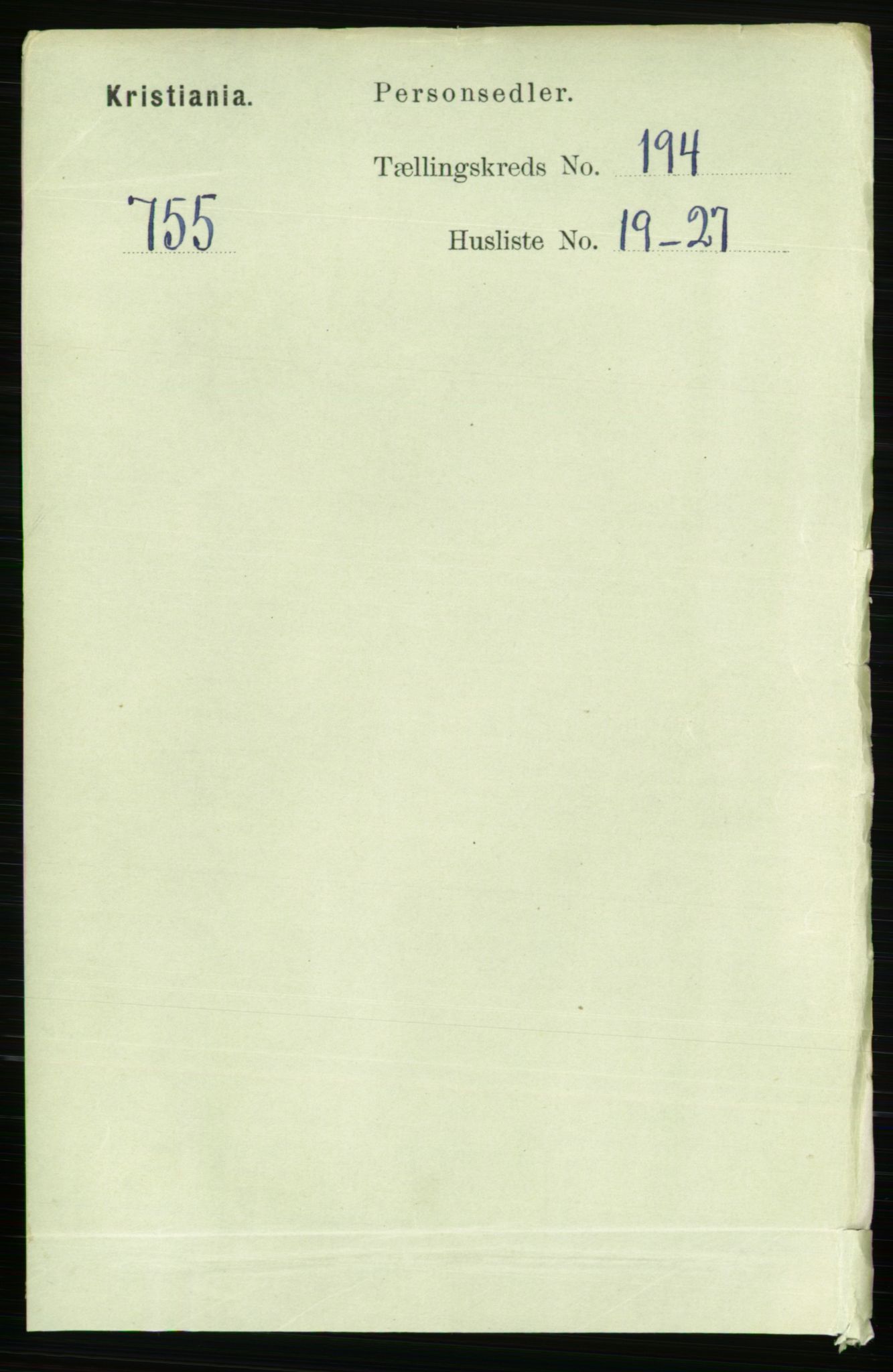 RA, 1891 census for 0301 Kristiania, 1891, p. 117188