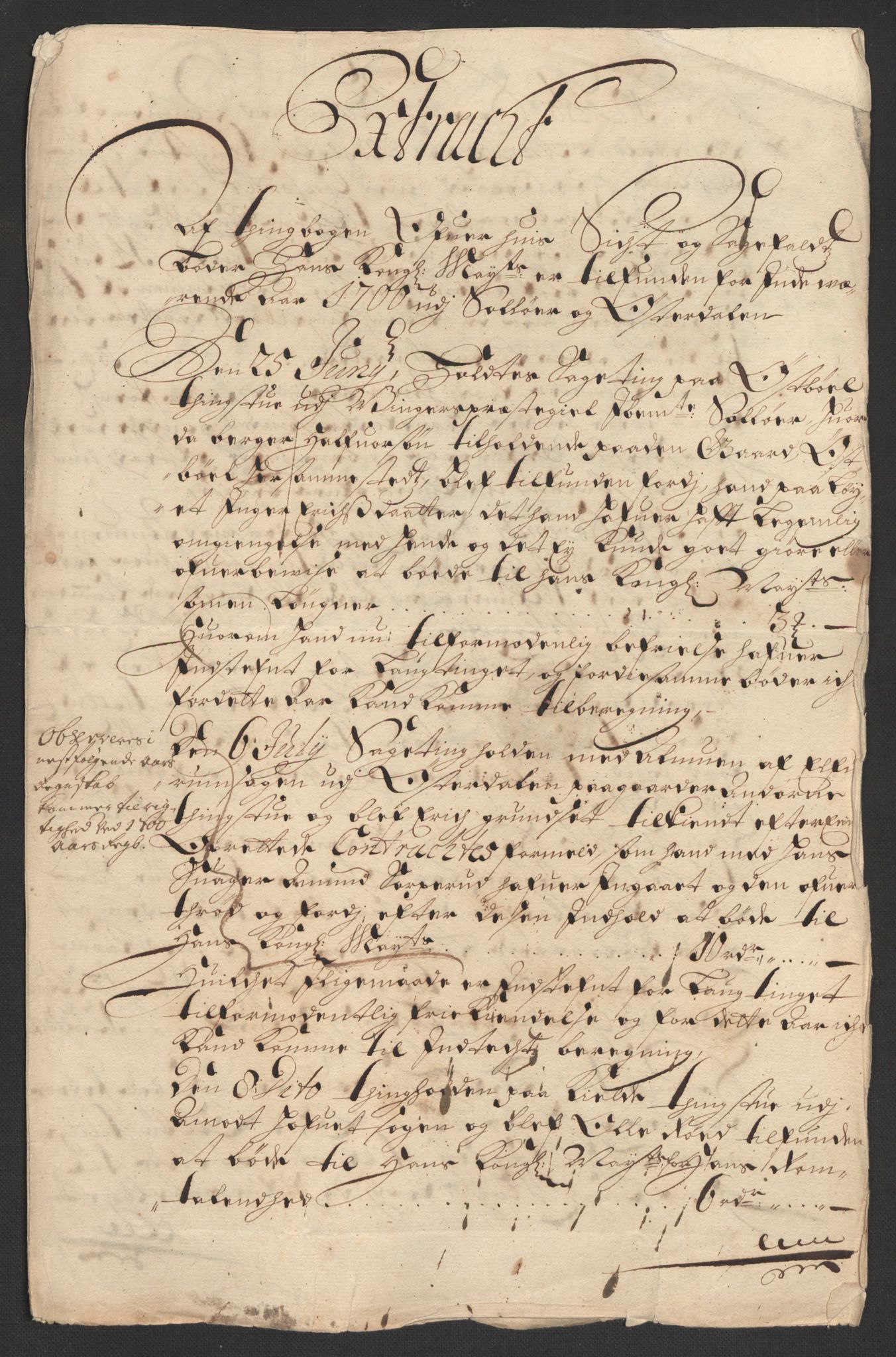 Rentekammeret inntil 1814, Reviderte regnskaper, Fogderegnskap, RA/EA-4092/R13/L0838: Fogderegnskap Solør, Odal og Østerdal, 1700, p. 31