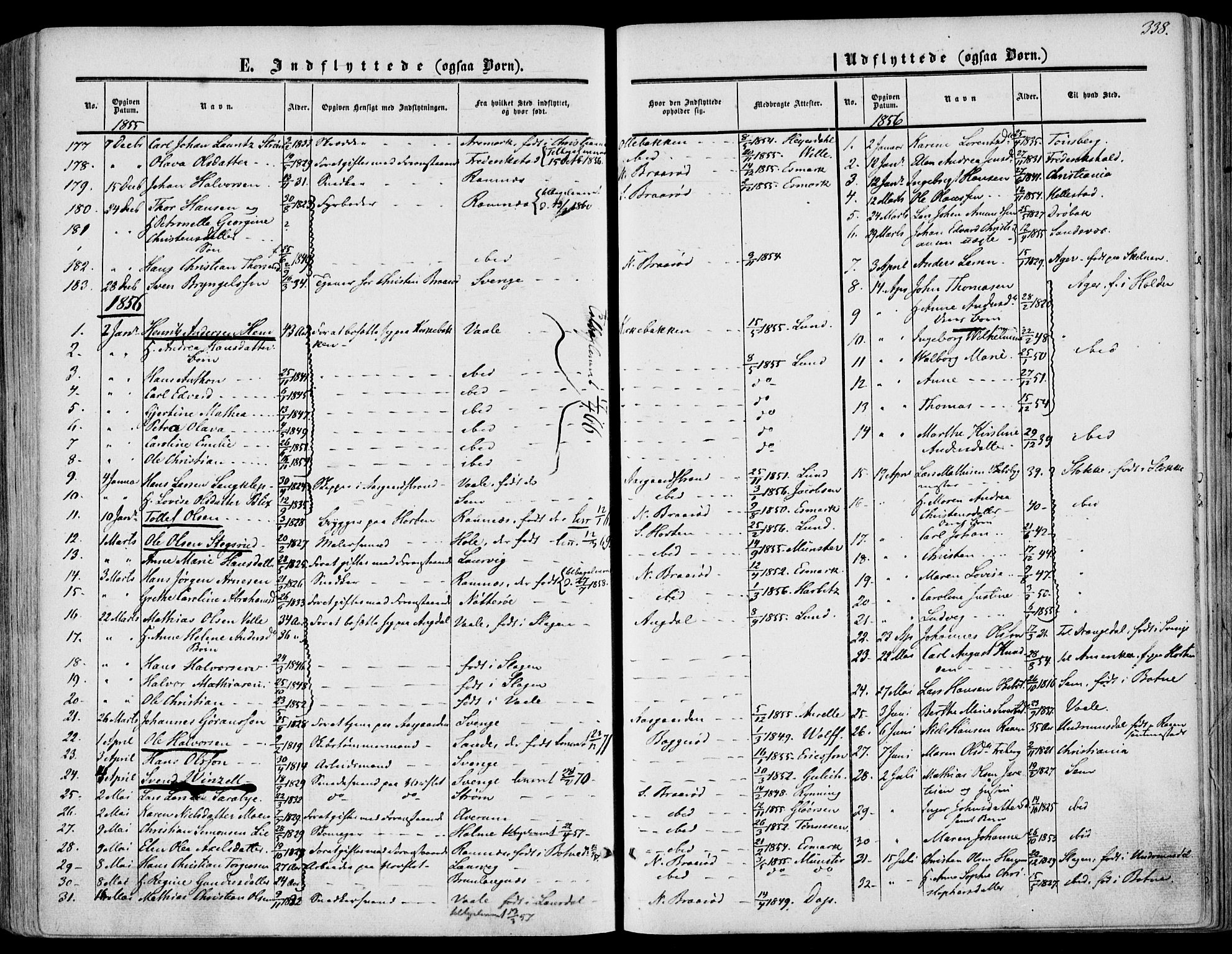 Borre kirkebøker, SAKO/A-338/F/Fa/L0006: Parish register (official) no. I 6, 1852-1862, p. 338