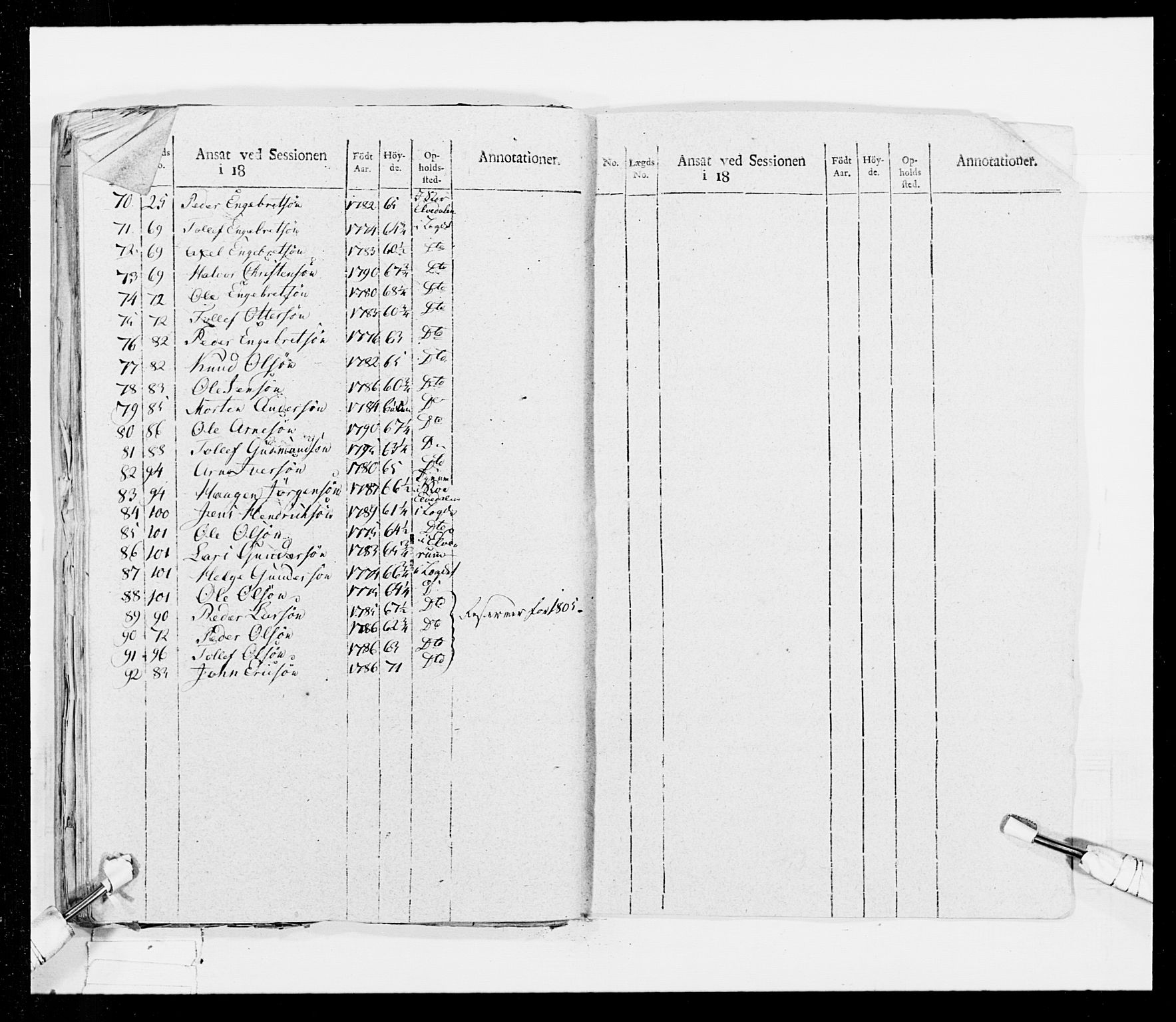 Generalitets- og kommissariatskollegiet, Det kongelige norske kommissariatskollegium, AV/RA-EA-5420/E/Eh/L0026: Skiløperkompaniene, 1805-1810, p. 467