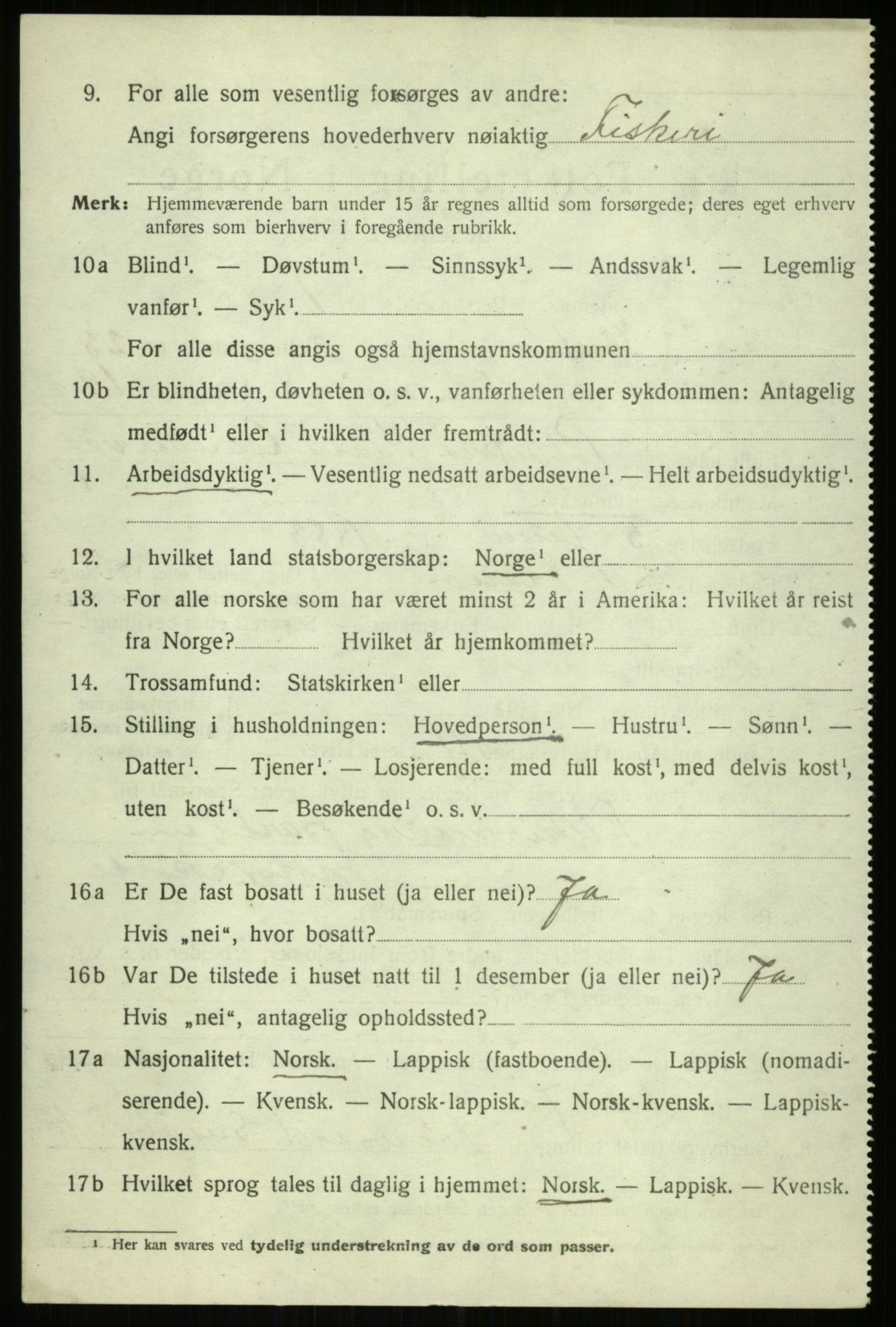 SATØ, 1920 census for Ibestad, 1920, p. 12567