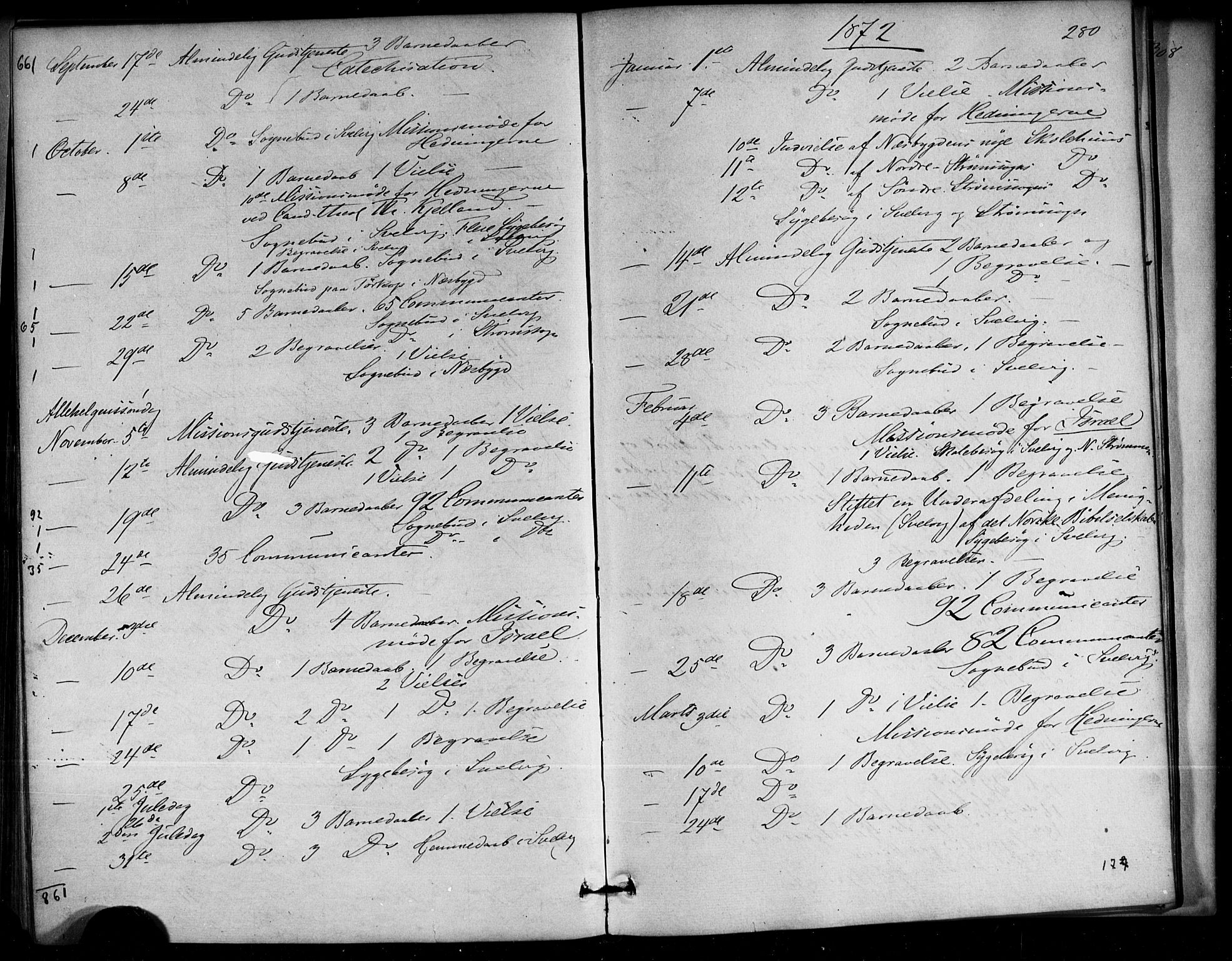 Strømm kirkebøker, SAKO/A-322/F/Fa/L0002: Parish register (official) no. I 2, 1870-1877, p. 280