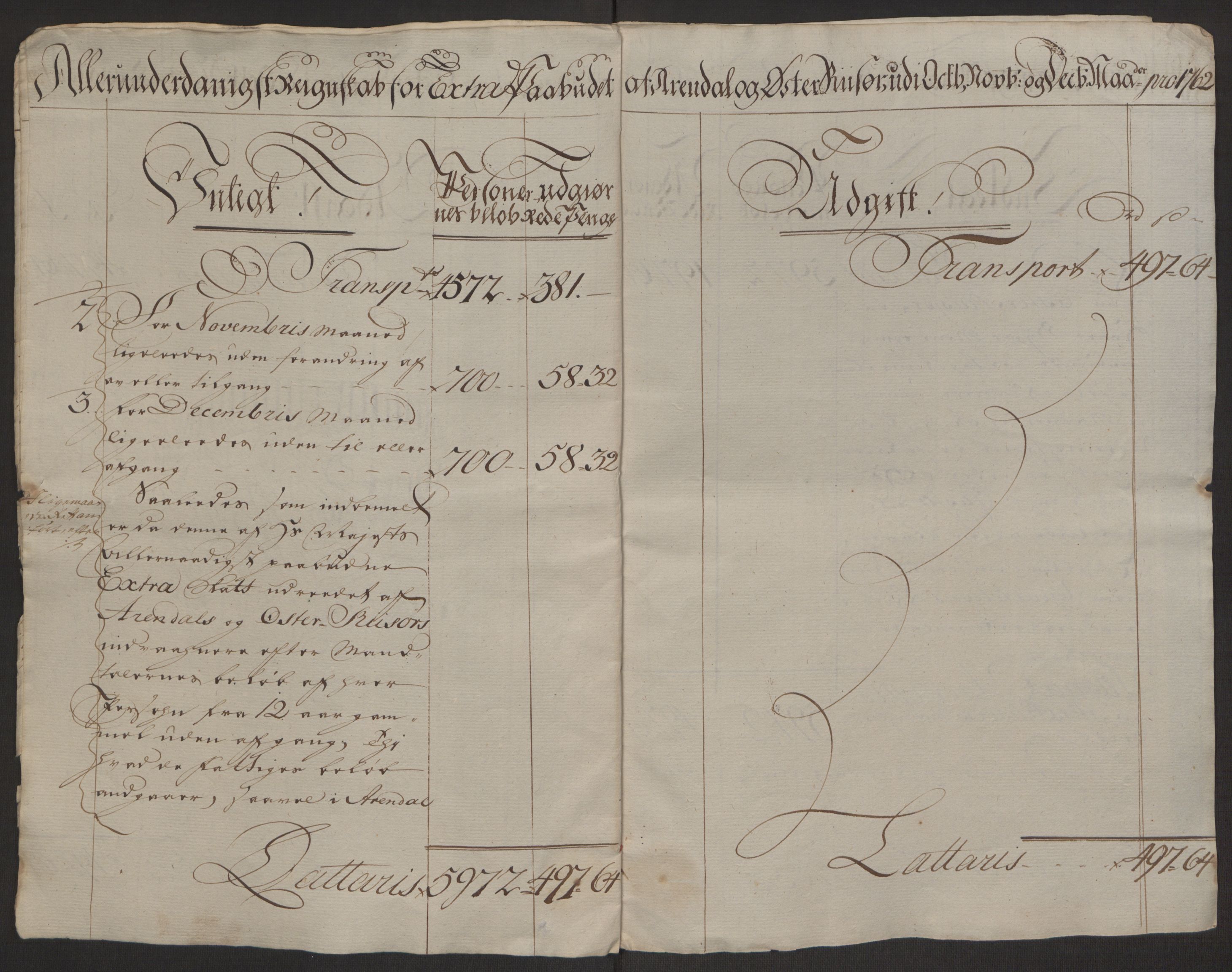 Rentekammeret inntil 1814, Reviderte regnskaper, Byregnskaper, AV/RA-EA-4066/R/Rl/L0230/0001: [L4] Kontribusjonsregnskap / Ekstraskatt, 1762-1764, p. 8