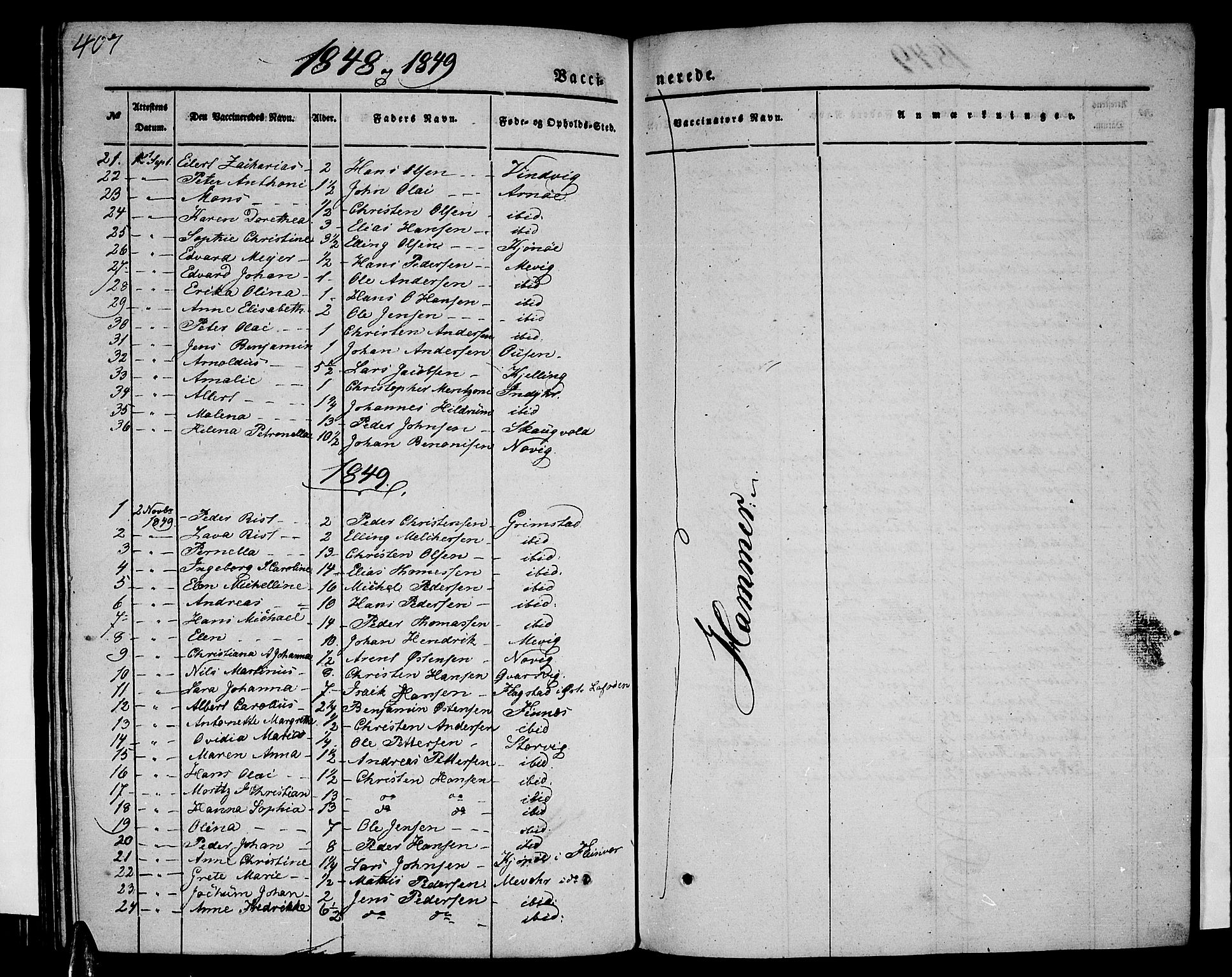 Ministerialprotokoller, klokkerbøker og fødselsregistre - Nordland, SAT/A-1459/805/L0106: Parish register (copy) no. 805C02, 1841-1861, p. 407