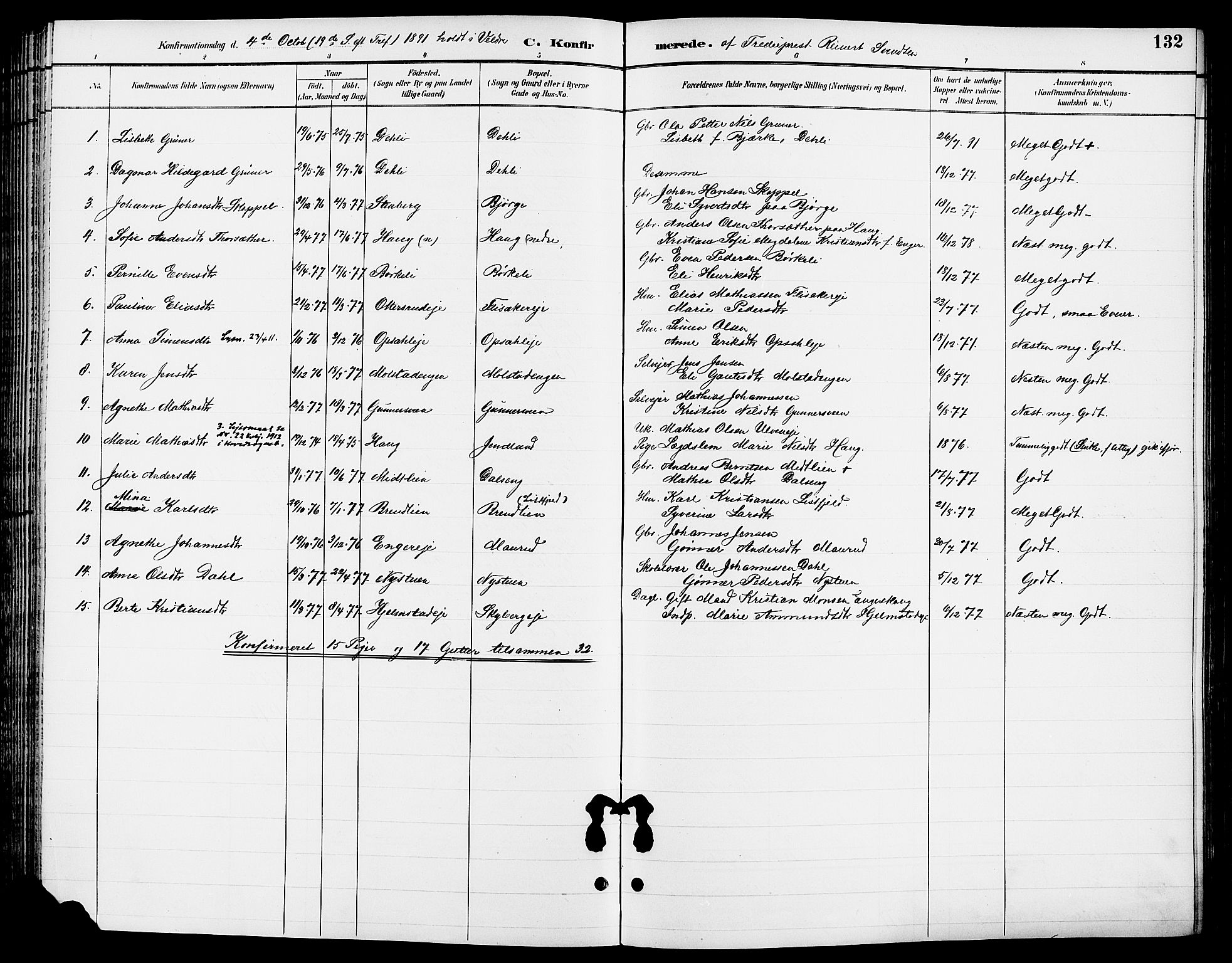 Ringsaker prestekontor, AV/SAH-PREST-014/L/La/L0014: Parish register (copy) no. 14, 1891-1904, p. 132
