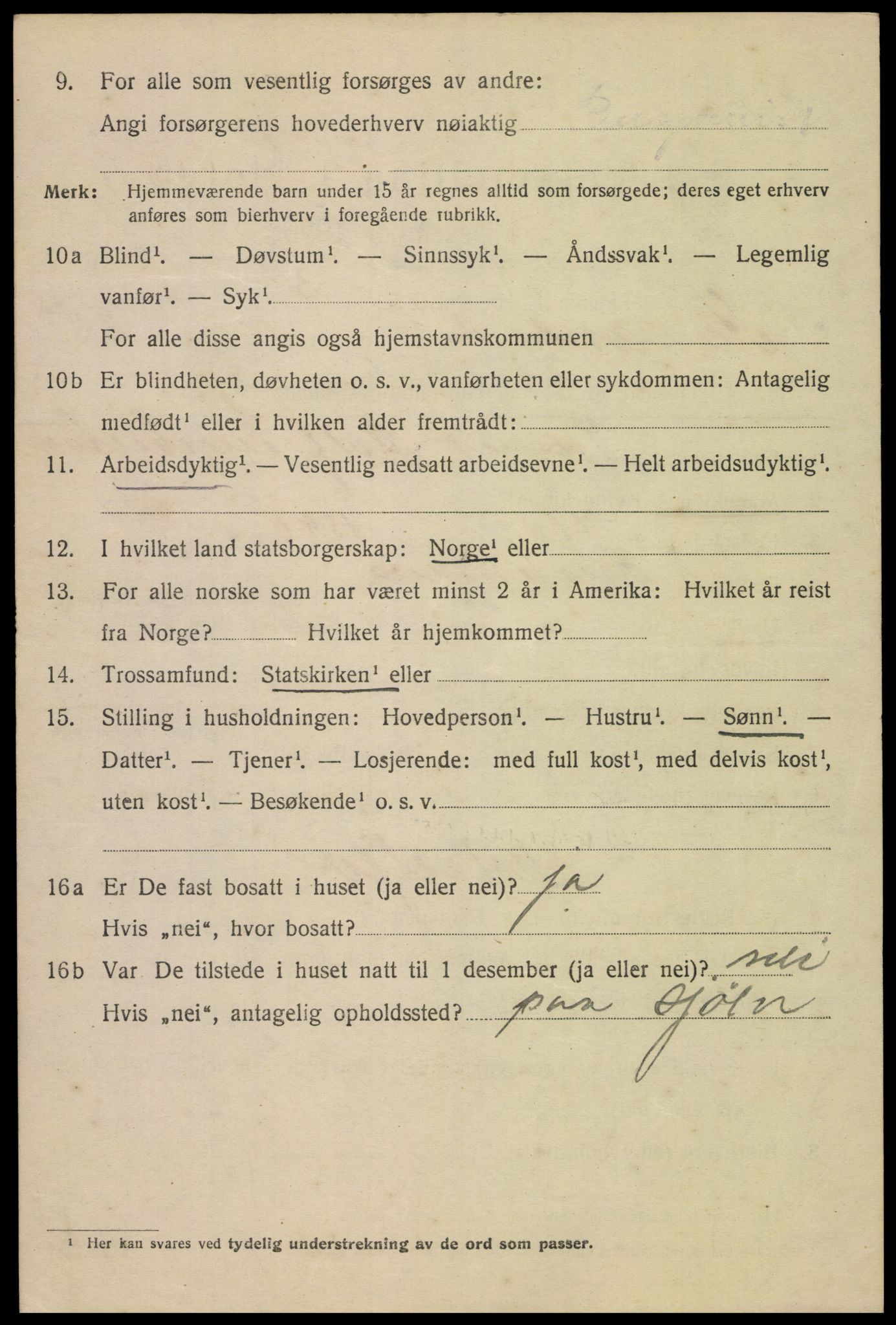 SAK, 1920 census for Kristiansand, 1920, p. 44024