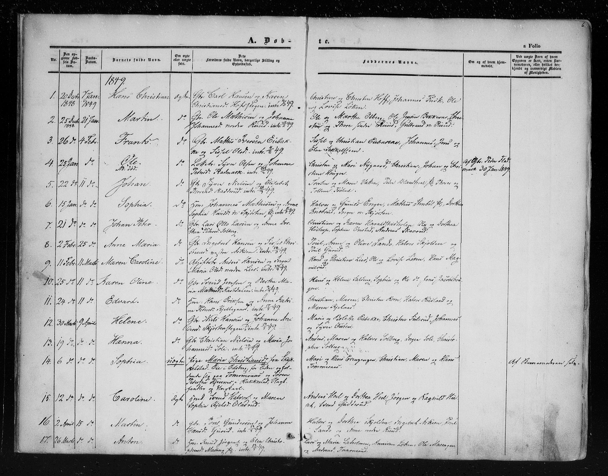 Askim prestekontor Kirkebøker, AV/SAO-A-10900/F/Fa/L0005: Parish register (official) no. 5, 1847-1879, p. 6