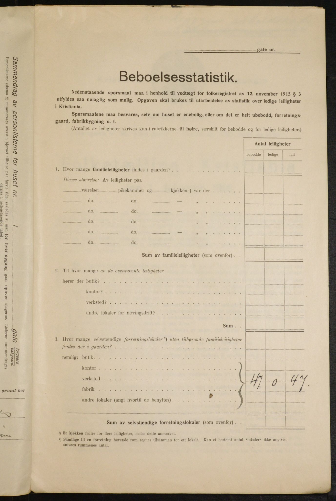 OBA, Municipal Census 1916 for Kristiania, 1916, p. 75779