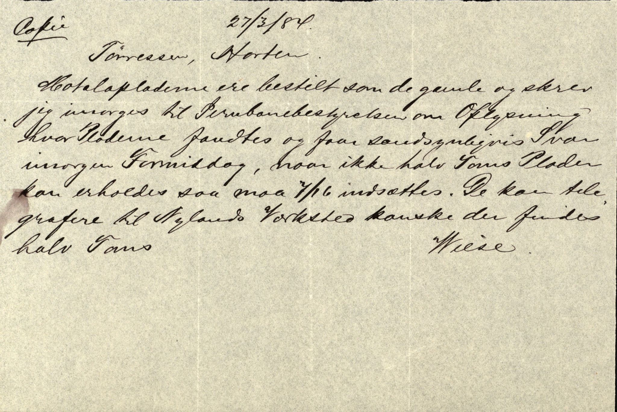 Pa 63 - Østlandske skibsassuranceforening, VEMU/A-1079/G/Ga/L0017/0007: Havaridokumenter / Immanuel, Sirius, Courier, Sjødronningen, Condor, 1884, p. 15