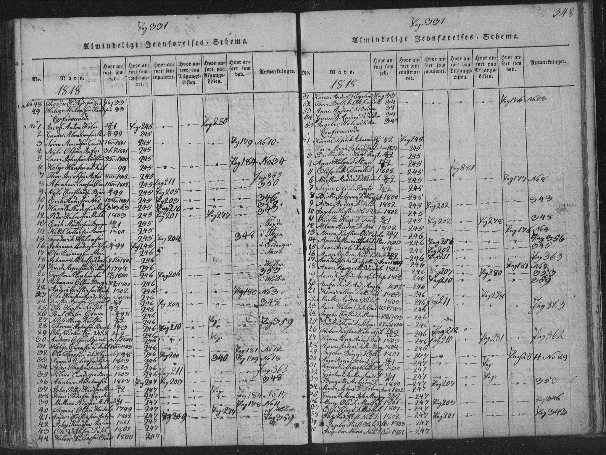 Solum kirkebøker, SAKO/A-306/F/Fa/L0004: Parish register (official) no. I 4, 1814-1833, p. 348