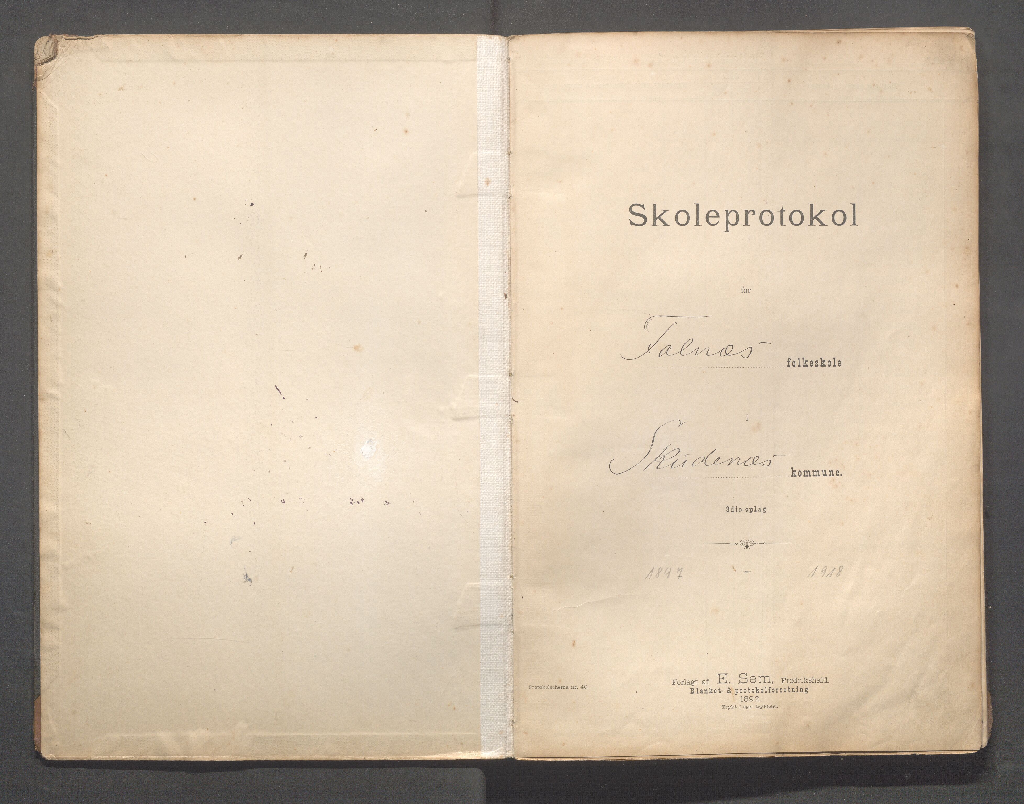 Skudenes kommune - Falnes skole, IKAR/A-301/H/L0002: Skoleprotokoll 1-3.kl., 1897-1918, p. 2