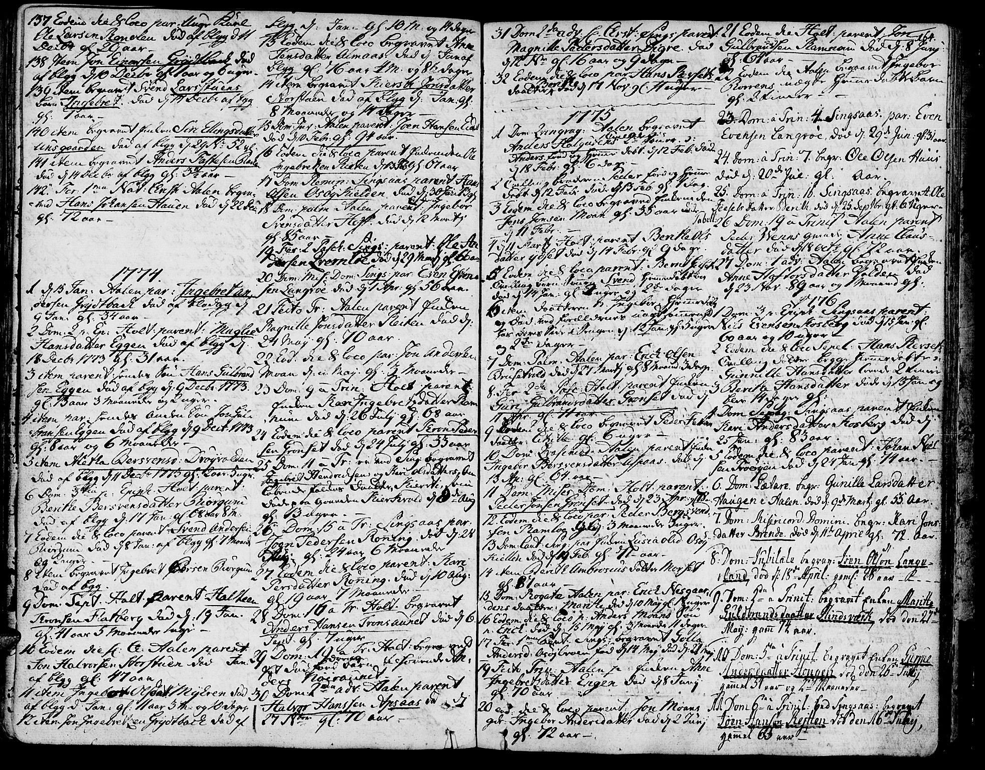 Ministerialprotokoller, klokkerbøker og fødselsregistre - Sør-Trøndelag, SAT/A-1456/685/L0952: Parish register (official) no. 685A01, 1745-1804, p. 164