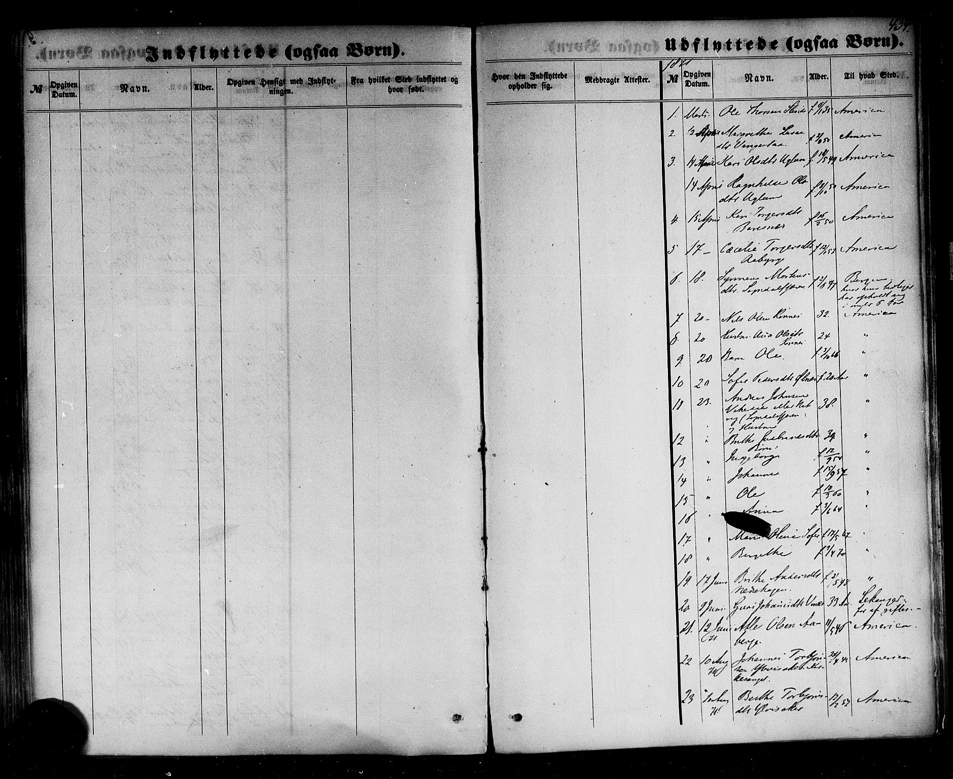 Sogndal sokneprestembete, AV/SAB-A-81301/H/Haa/Haaa/L0013: Parish register (official) no. A 13, 1859-1877, p. 434