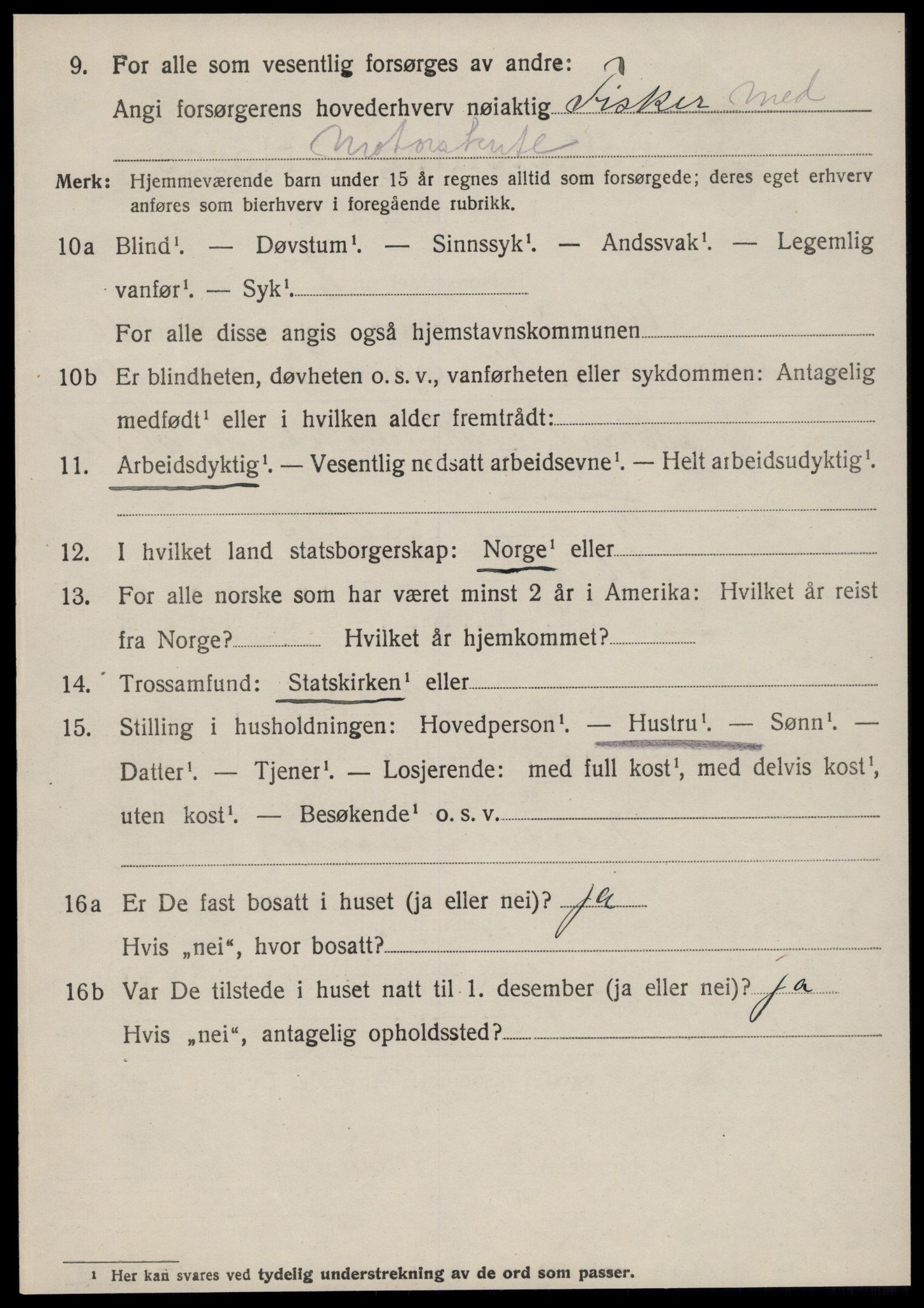 SAT, 1920 census for Ulstein, 1920, p. 5577