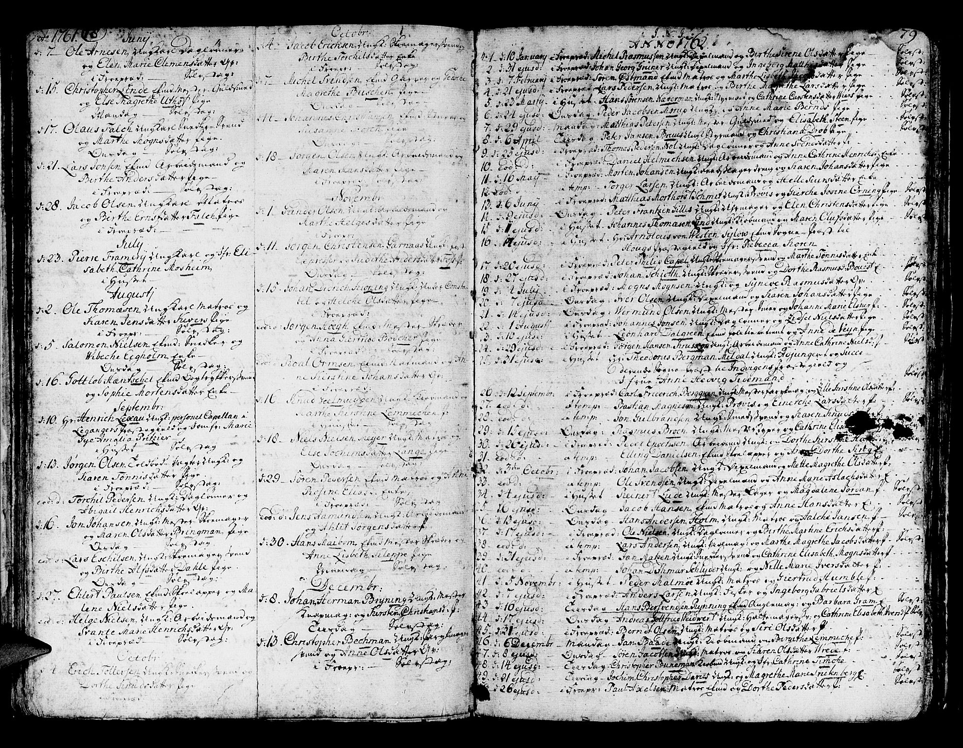 Domkirken sokneprestembete, SAB/A-74801/H/Haa/L0007: Parish register (official) no. A 7, 1725-1826, p. 78-79