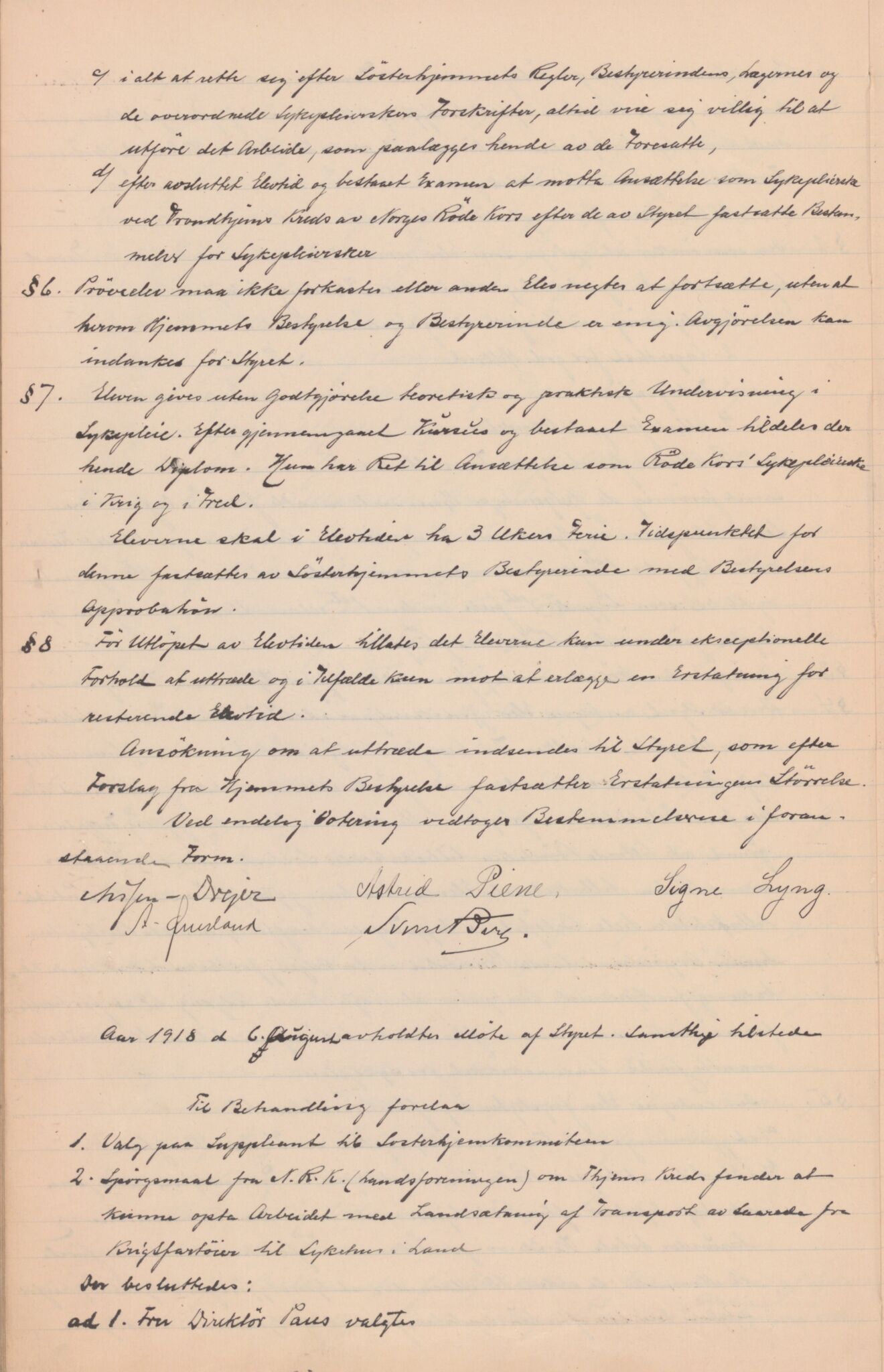 Trondheim Røde Kors, TRKO/PA-1204/A/Aa/L0001: Møtebok, 1917-1929, p. 20