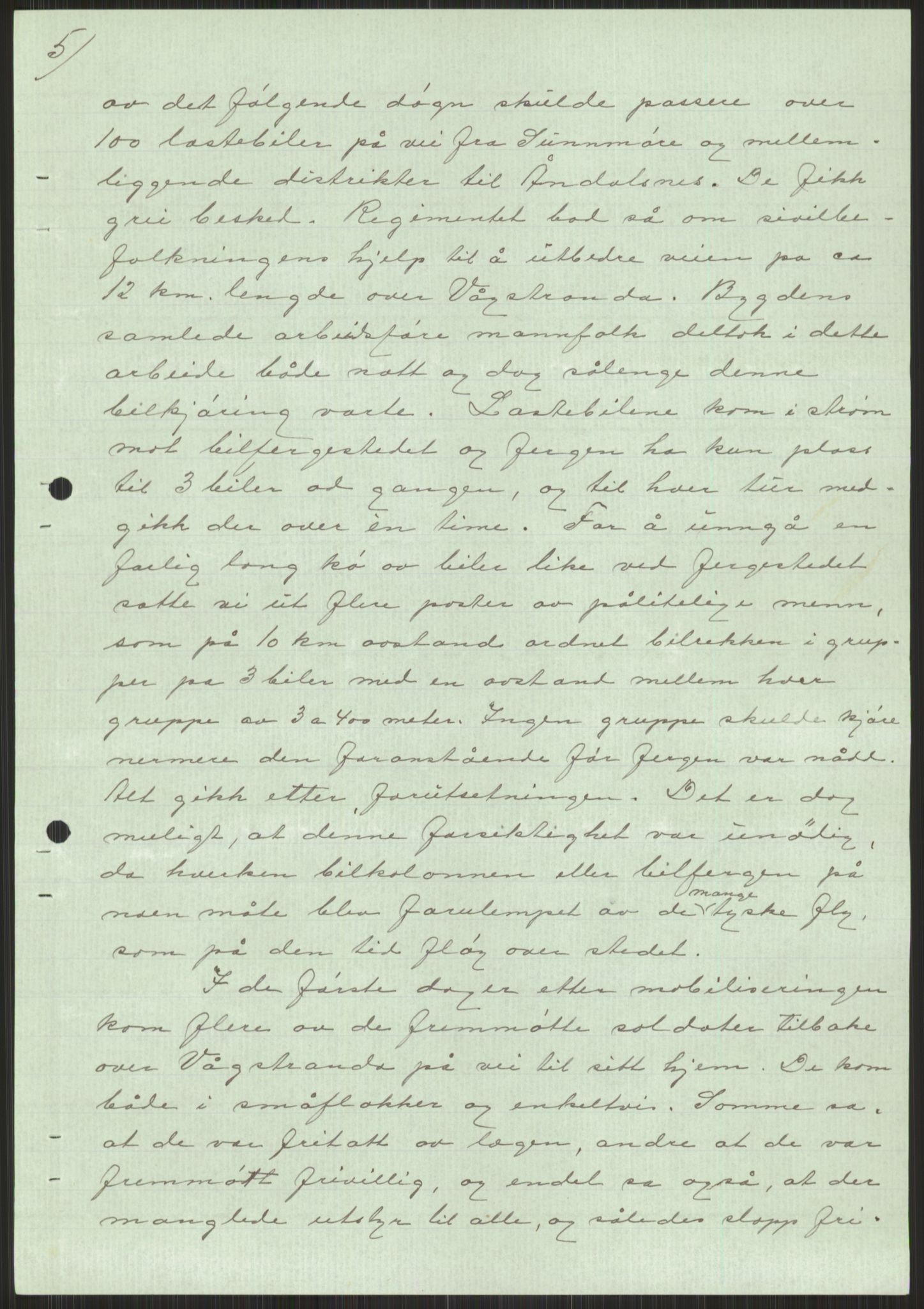 Forsvaret, Forsvarets krigshistoriske avdeling, AV/RA-RAFA-2017/Y/Ya/L0015: II-C-11-31 - Fylkesmenn.  Rapporter om krigsbegivenhetene 1940., 1940, p. 823