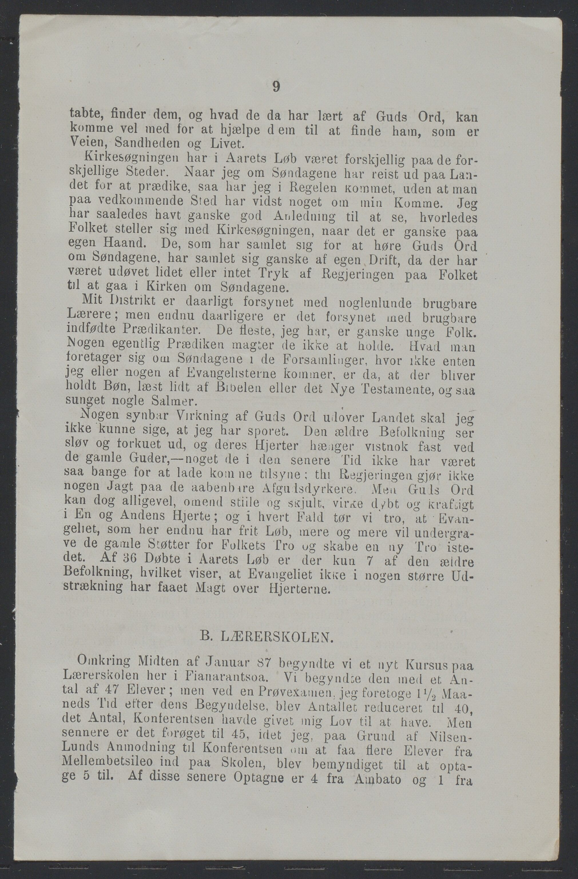 Det Norske Misjonsselskap - hovedadministrasjonen, VID/MA-A-1045/D/Da/Daa/L0037/0006: Konferansereferat og årsberetninger / Konferansereferat fra Madagaskar Innland., 1888, p. 9