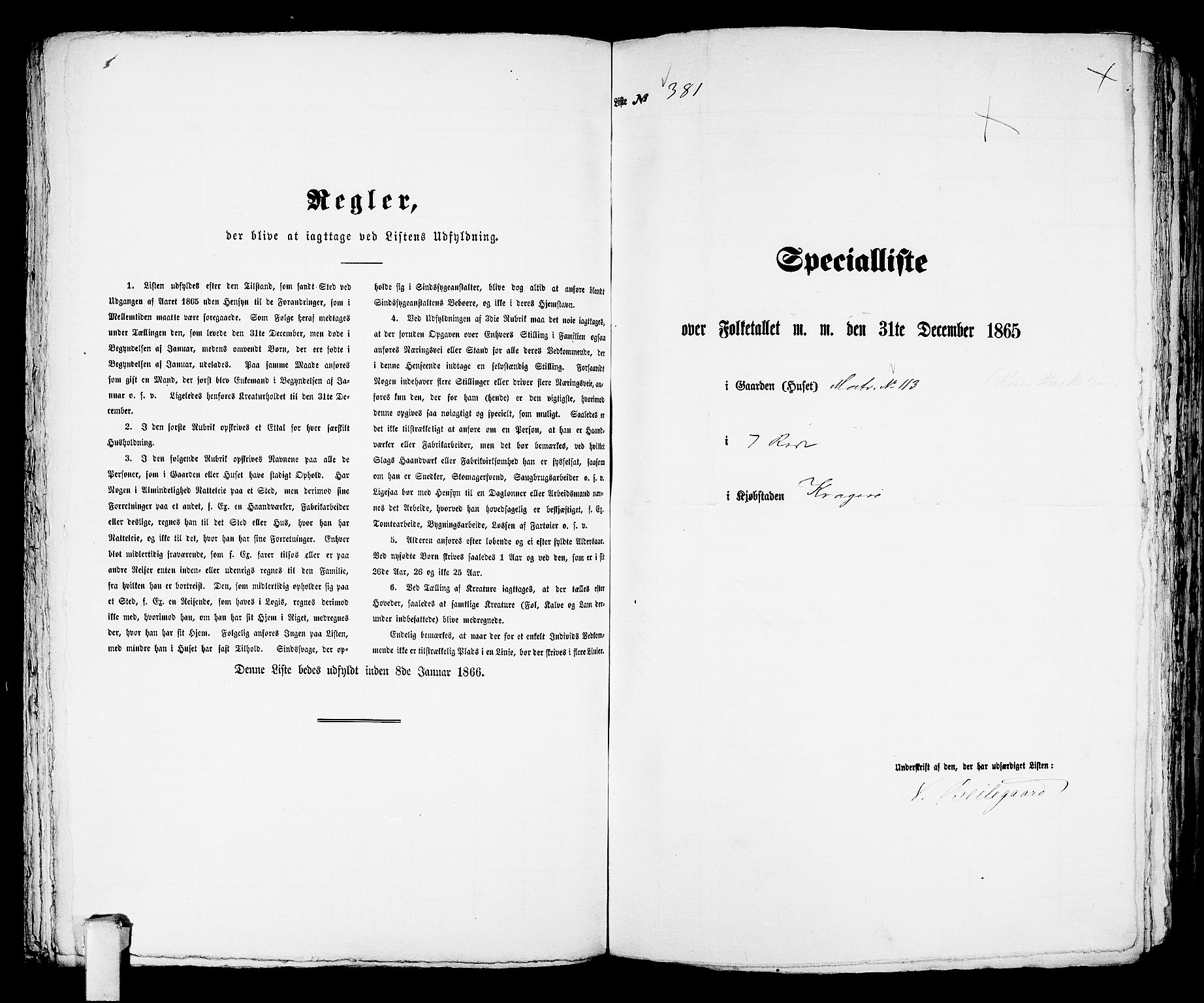 RA, 1865 census for Kragerø/Kragerø, 1865, p. 778