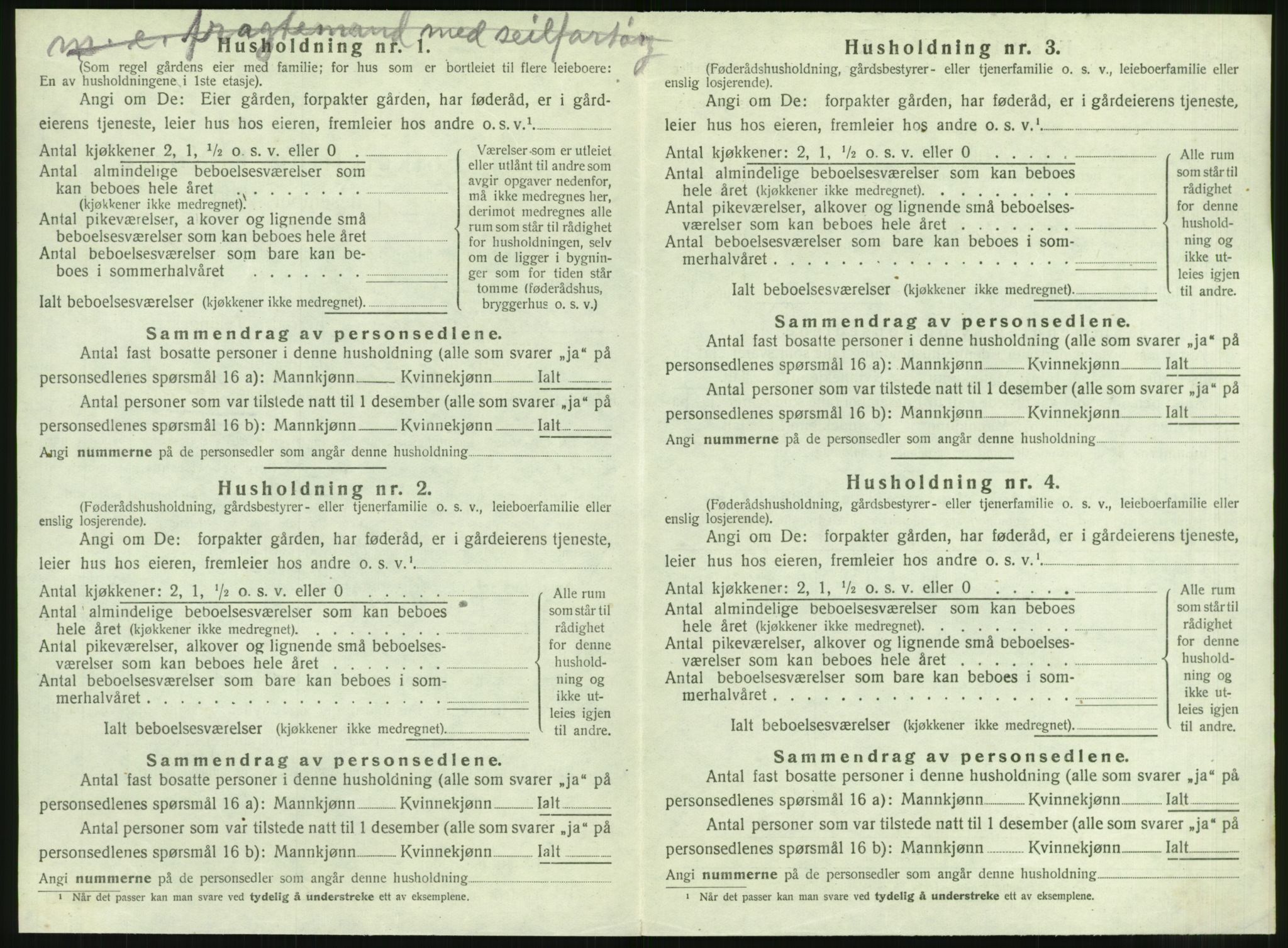 SAT, 1920 census for Hopen, 1920, p. 199