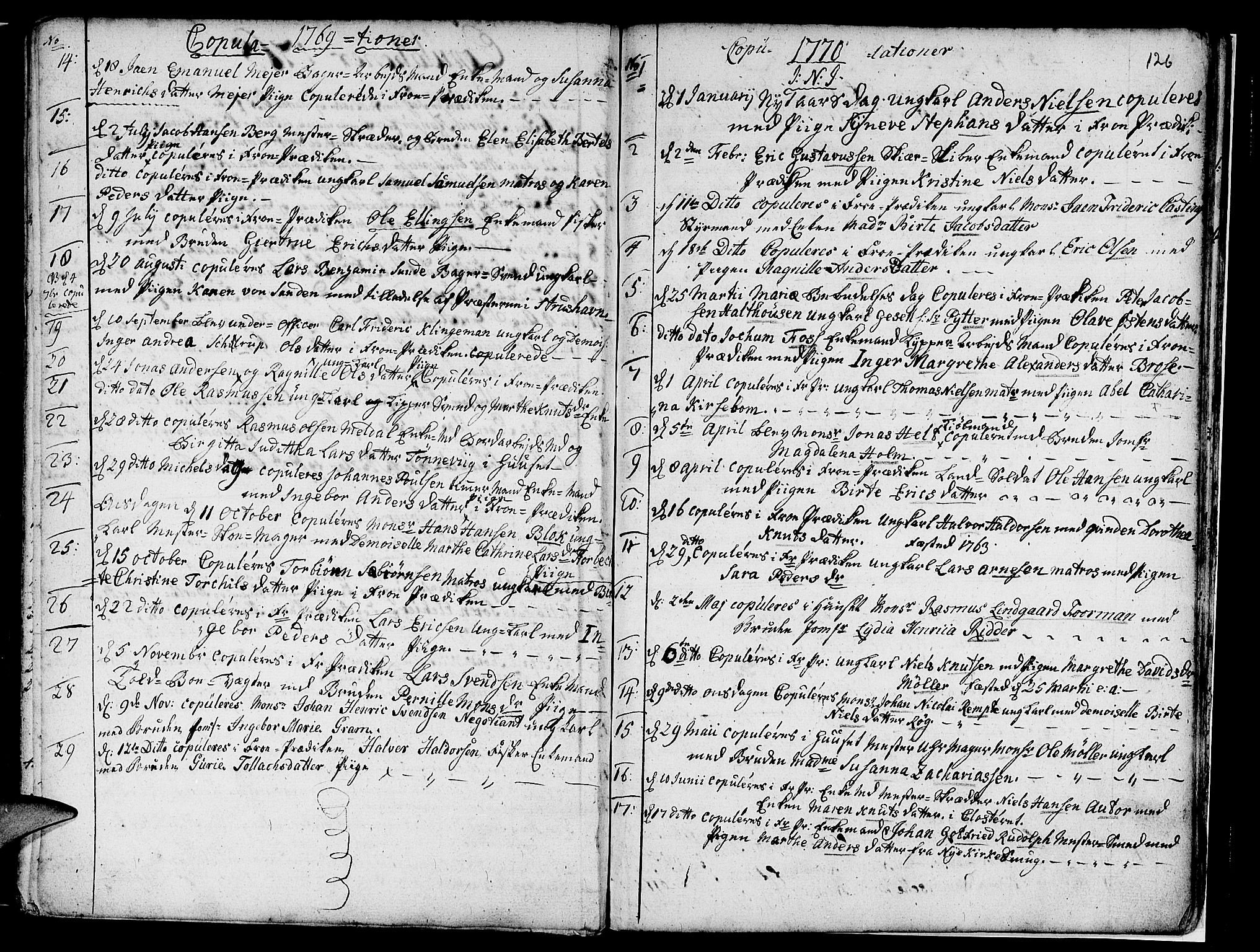 Nykirken Sokneprestembete, SAB/A-77101/H/Haa/L0007: Parish register (official) no. A 7, 1719-1781, p. 126